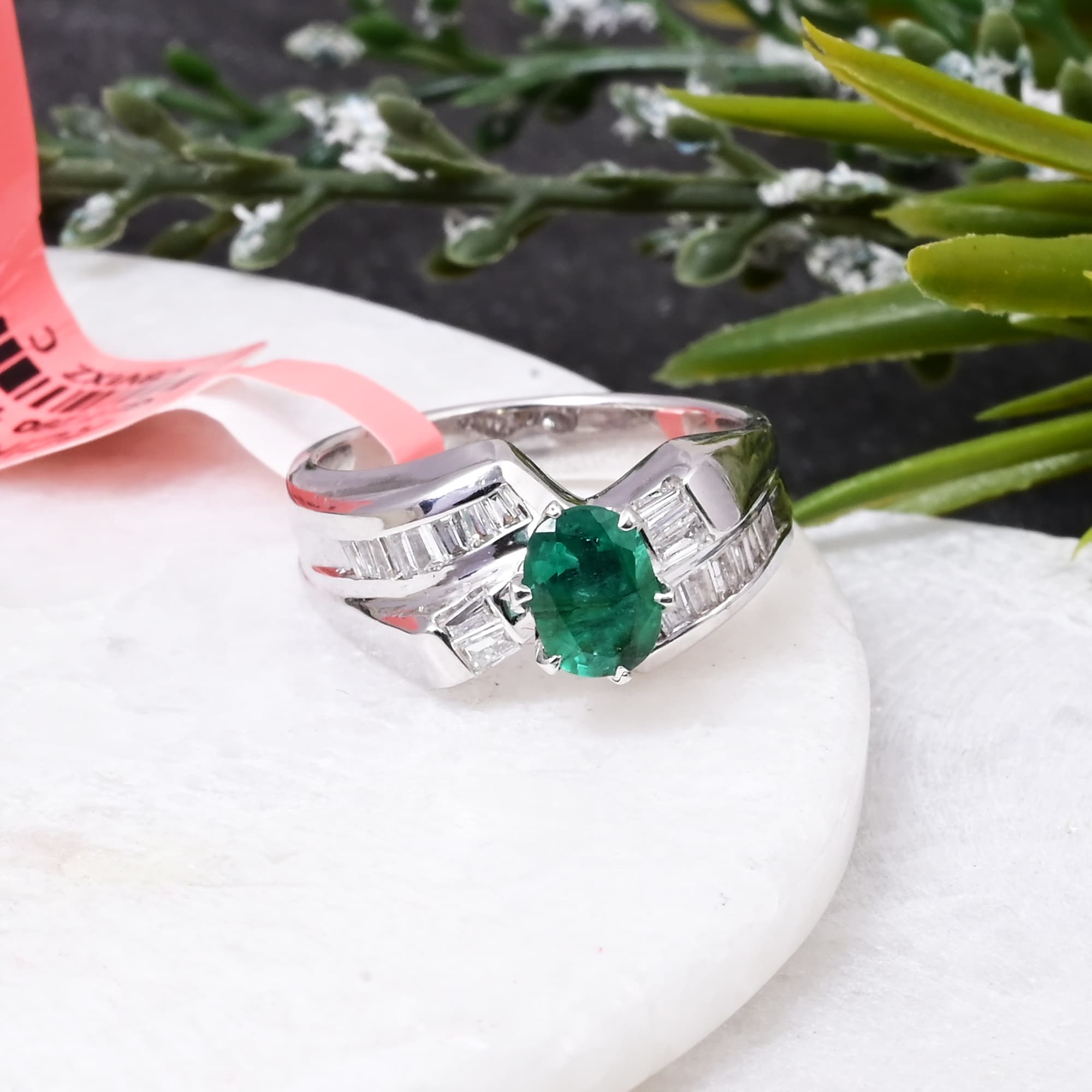 Regal Emerald Baguette Ring
