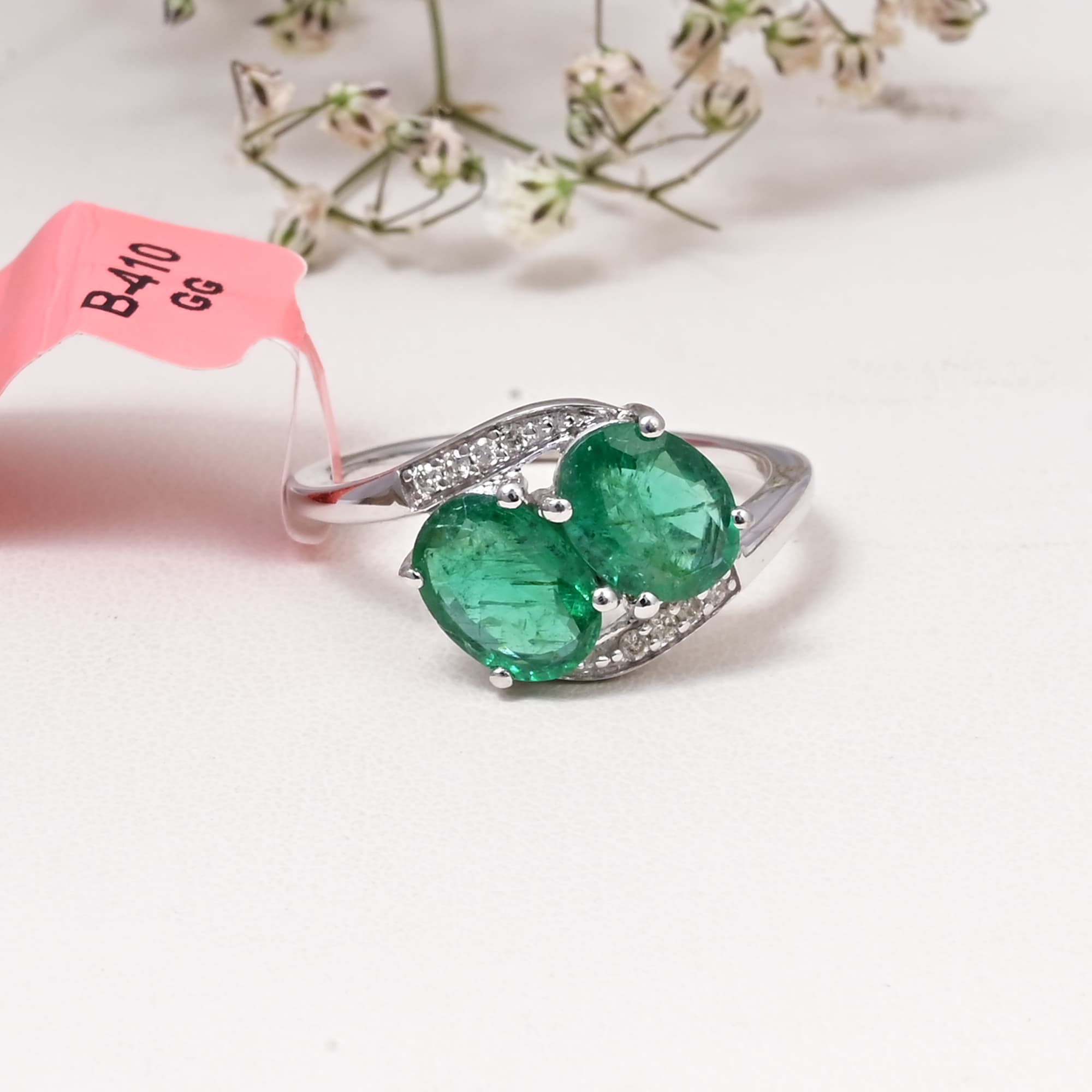 Twin Emerald Harmony Ring
