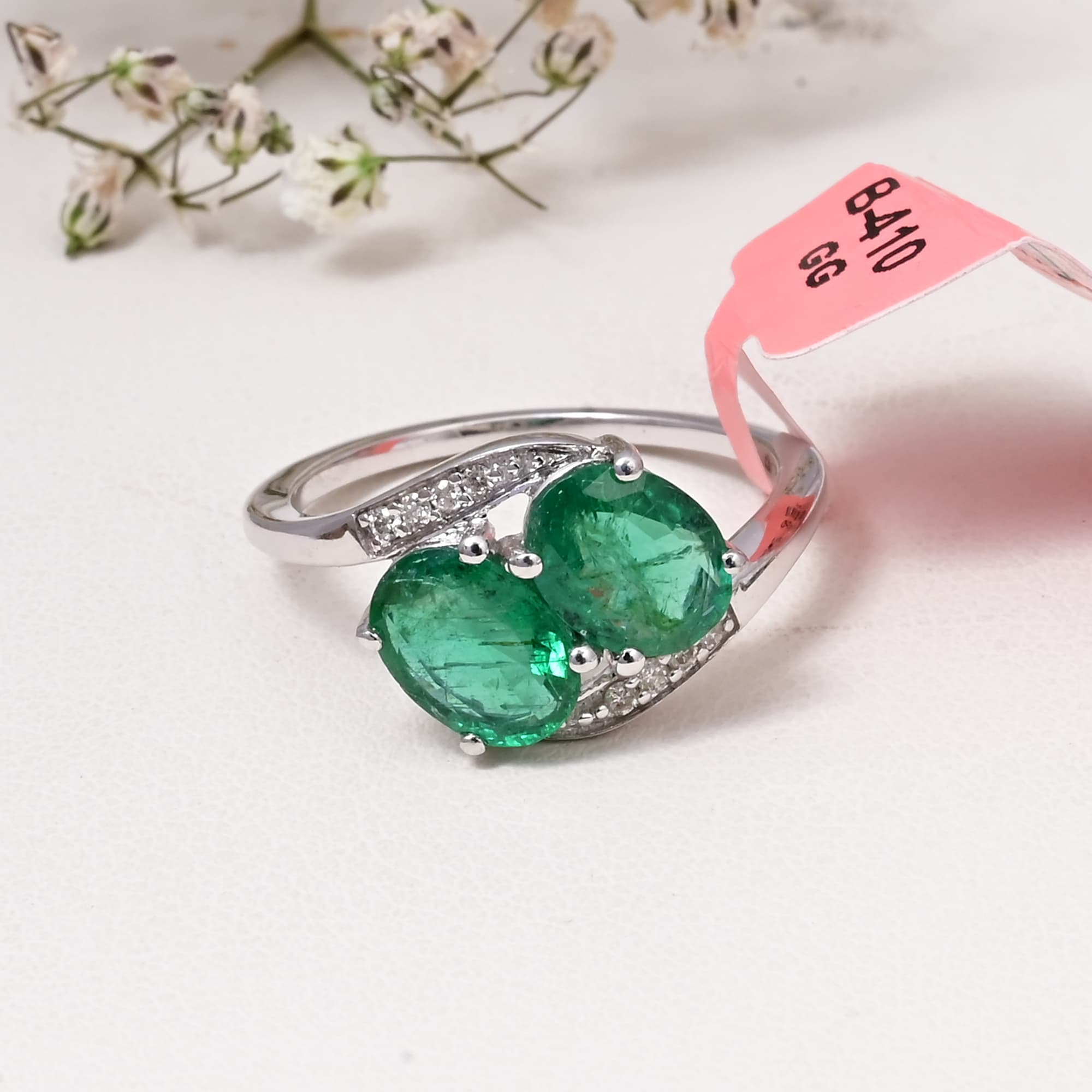 Twin Emerald Harmony Ring