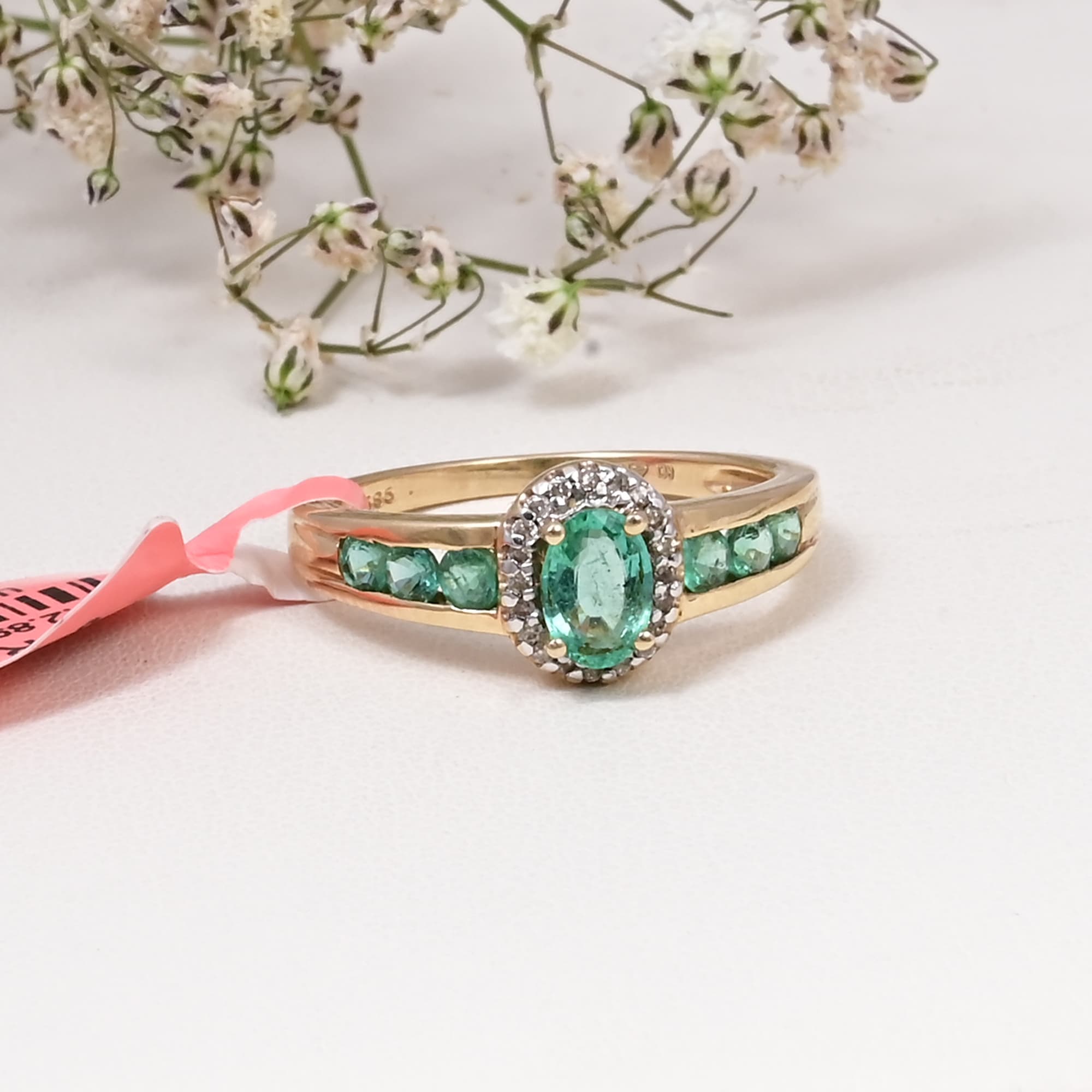 Emerald Halo Harmony Ring