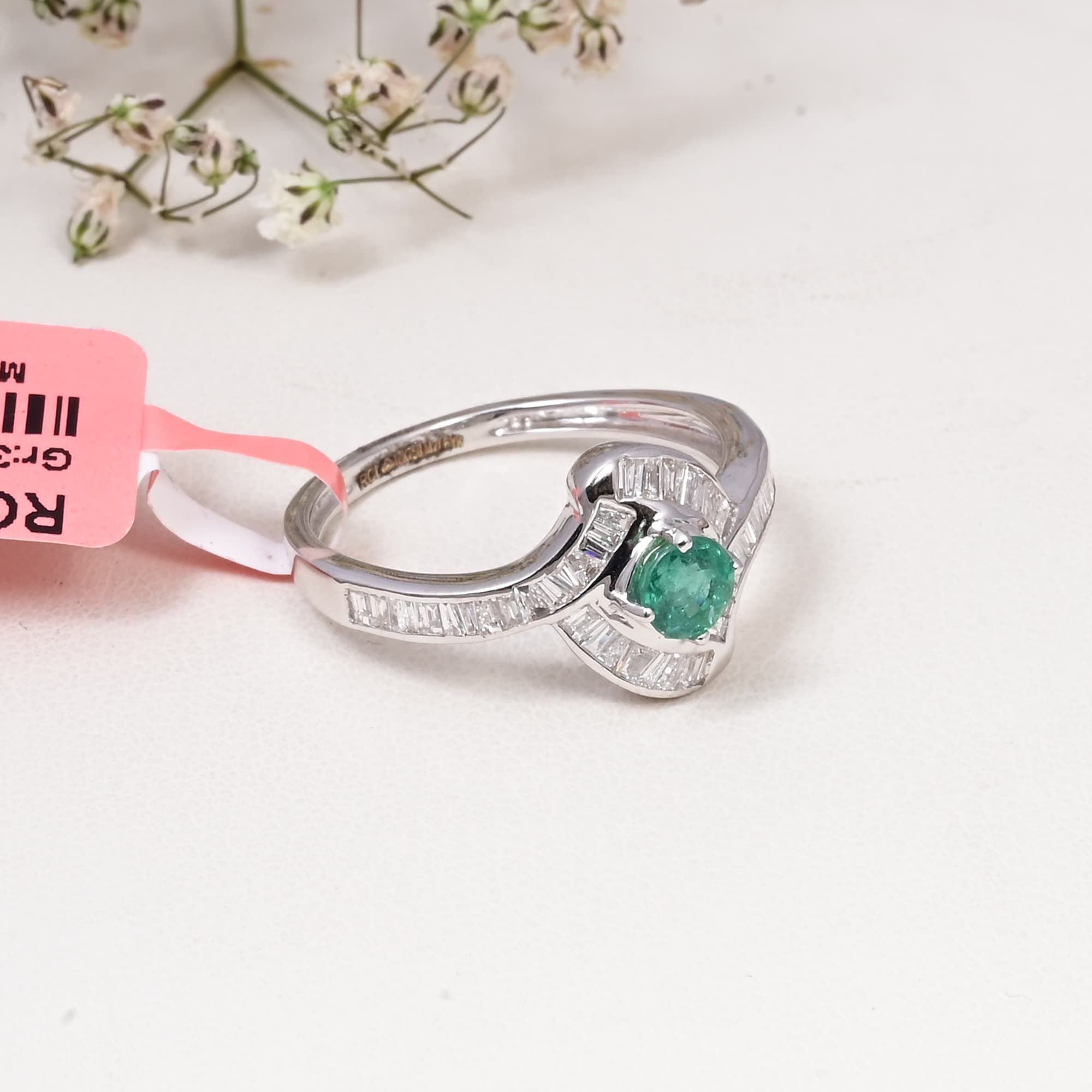 Emerald Infinity Wave Ring alternate view