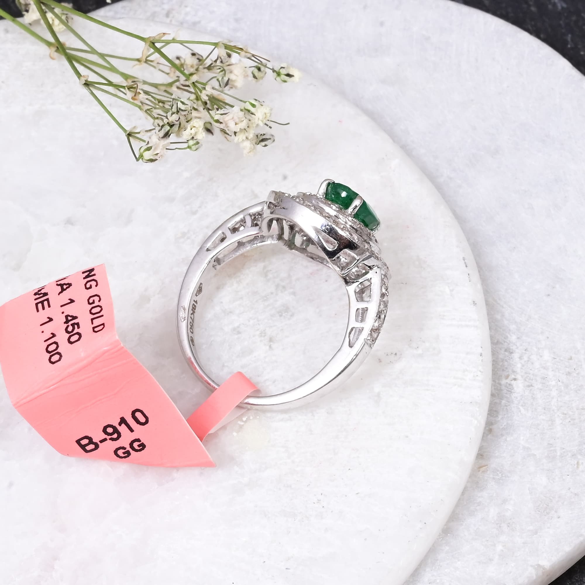 Royal Emerald Double Halo Ring