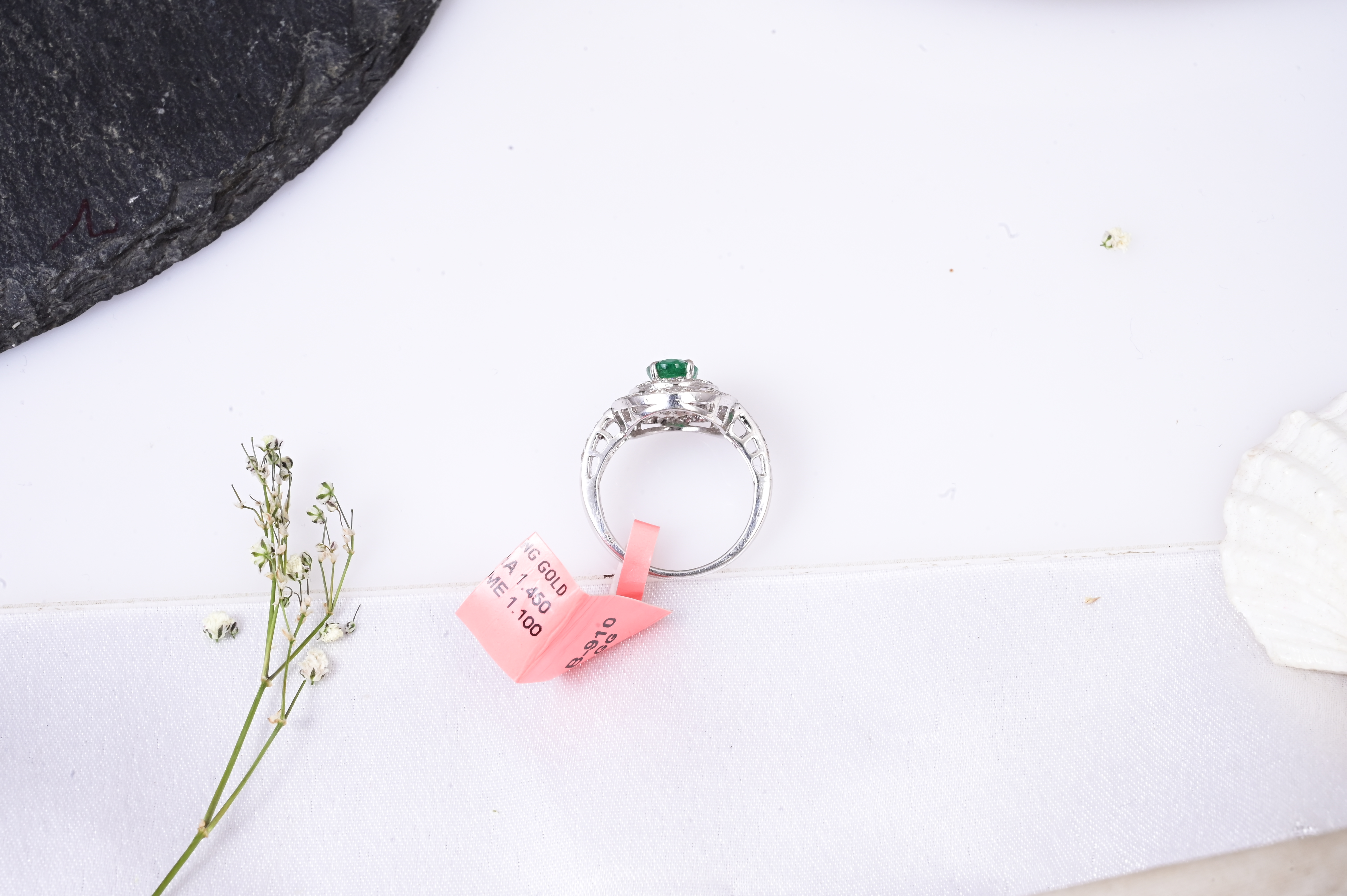 Royal Emerald Double Halo Ring