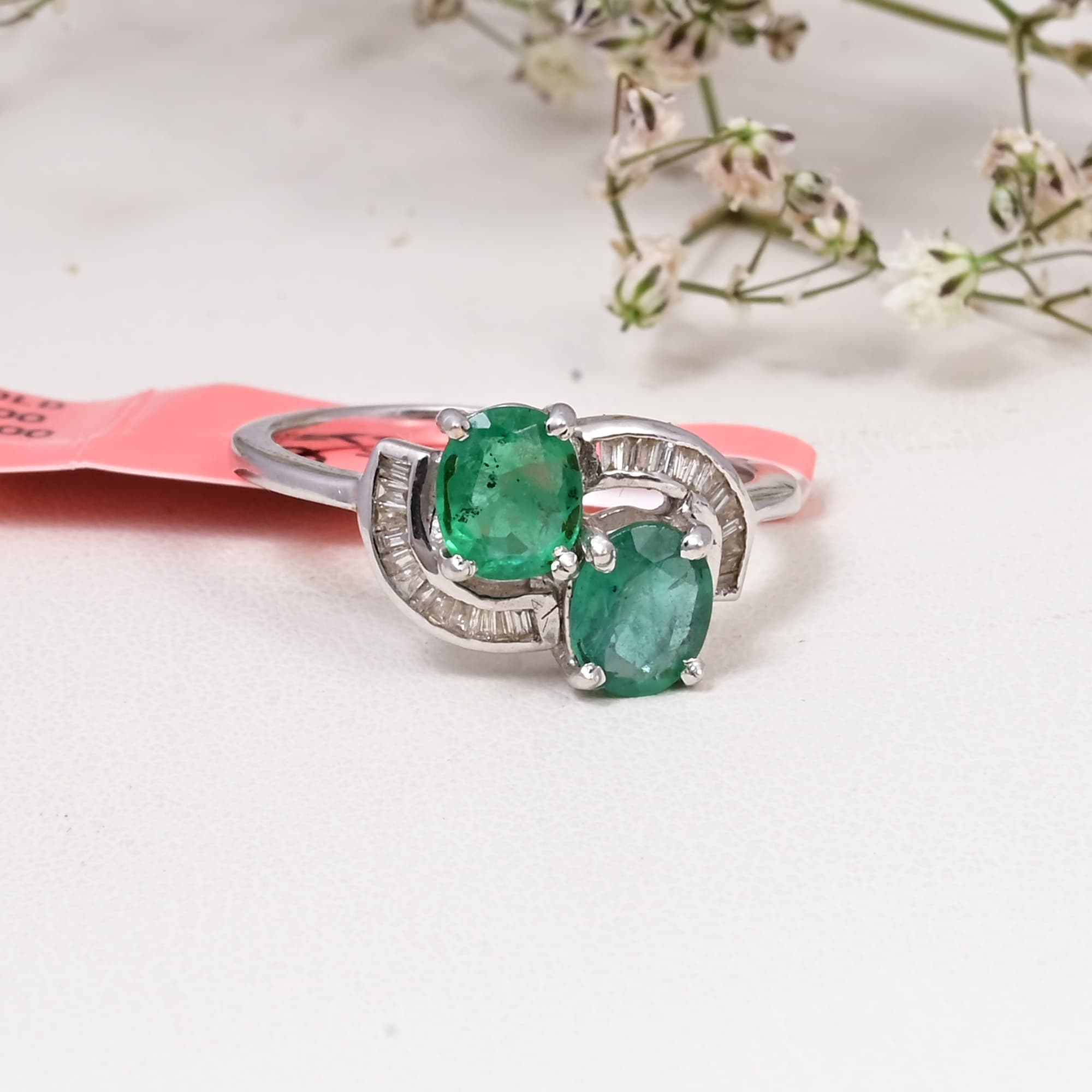 Twin Emerald Harmony Ring