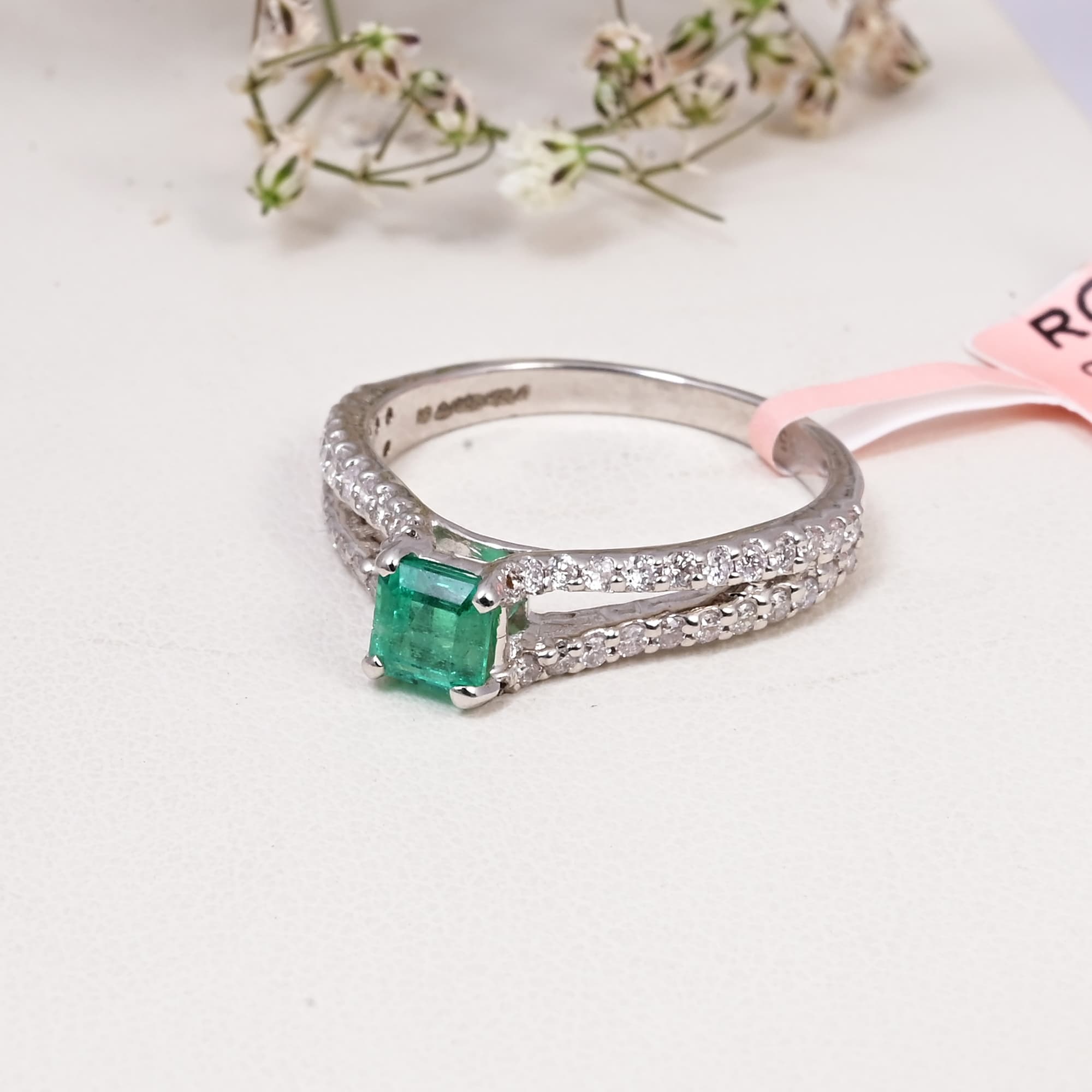 Emerald Grace Split Shank Ring alternate view