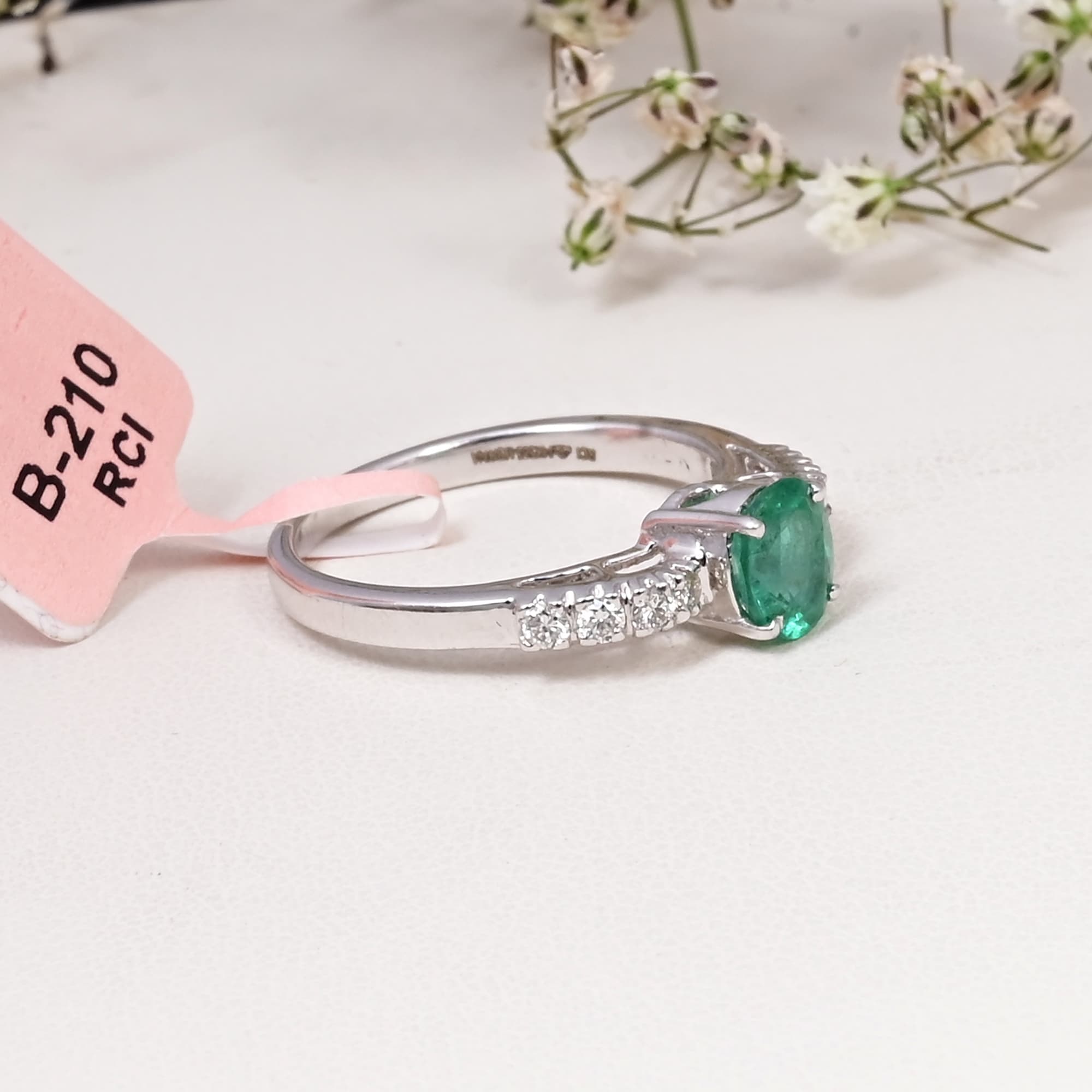Emerald Elegance Solitaire Ring alternate view