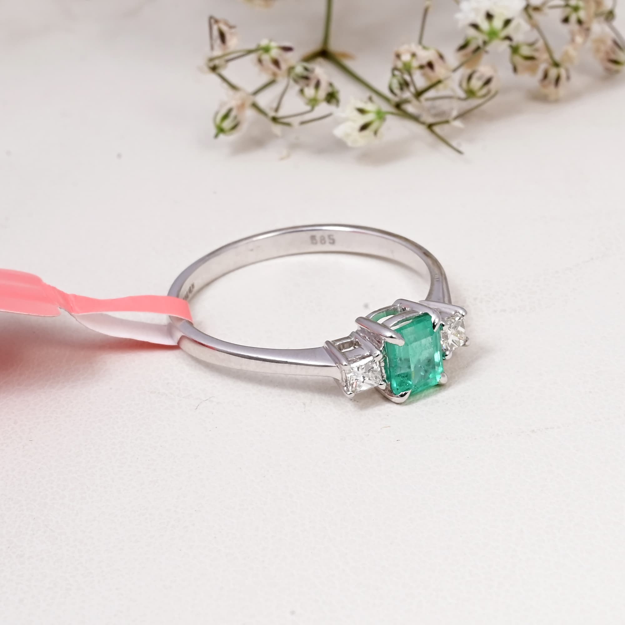 Emerald Trinity Ring