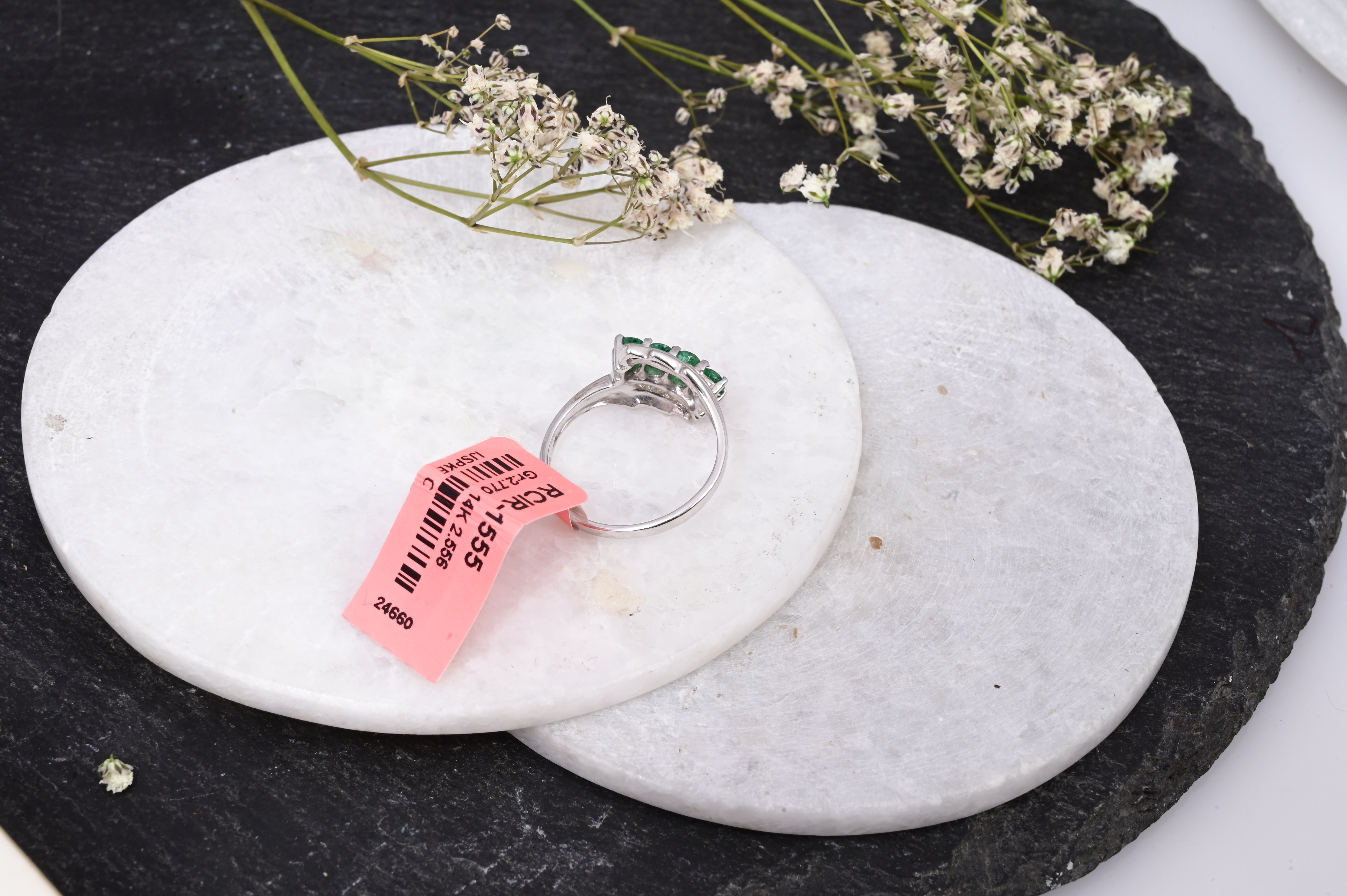 Emerald Cascade Ring