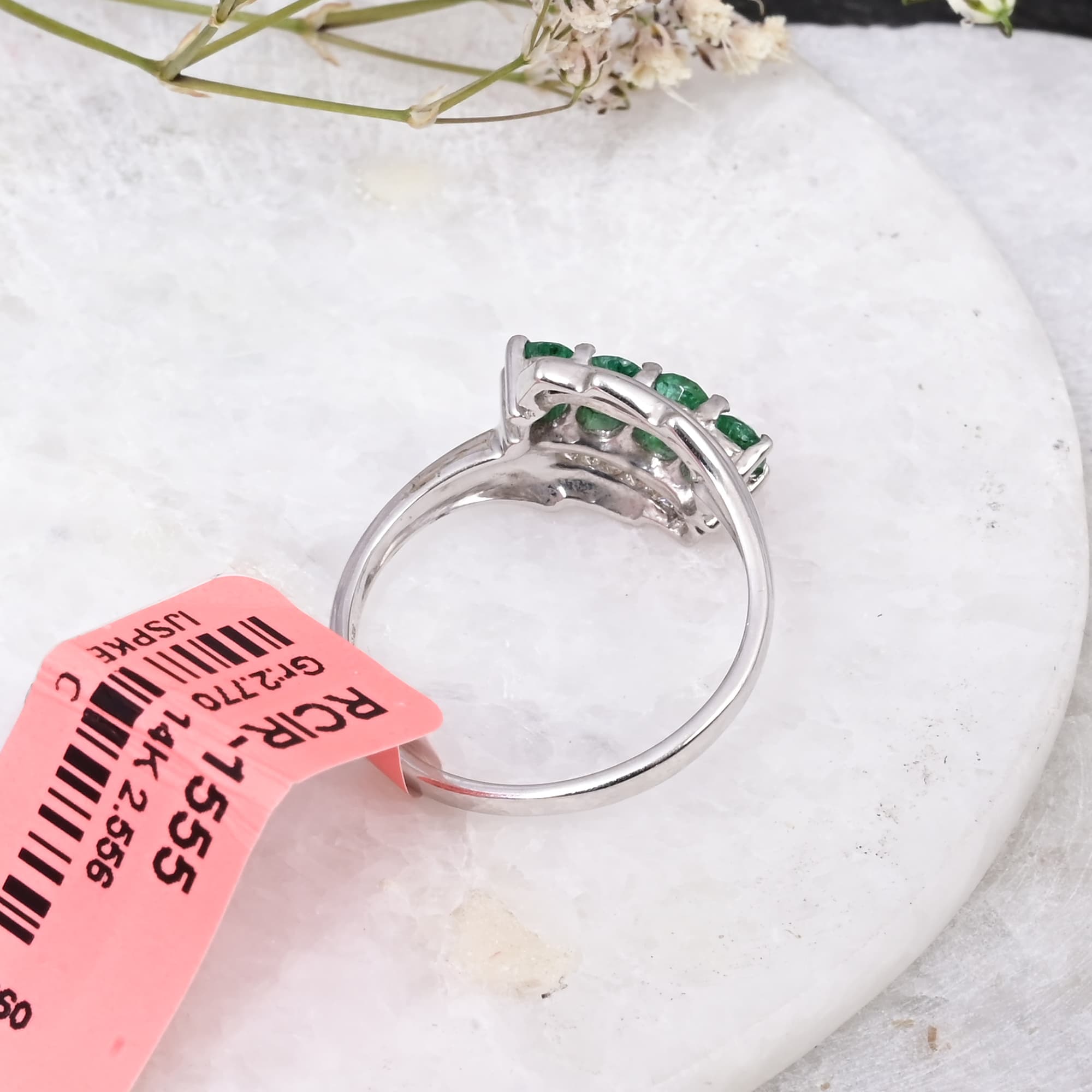 Emerald Cascade Ring