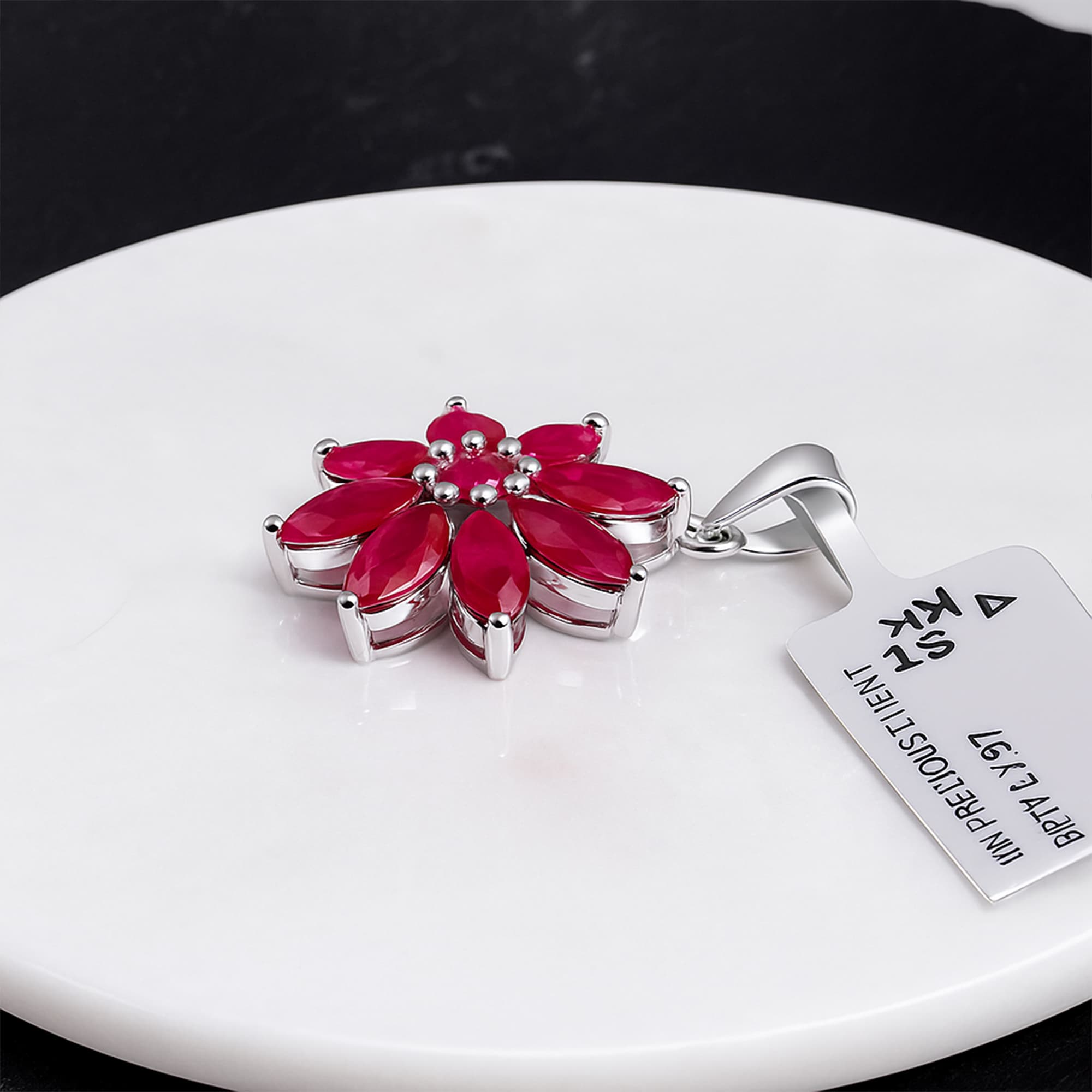 Scarlet Blossom Pendant