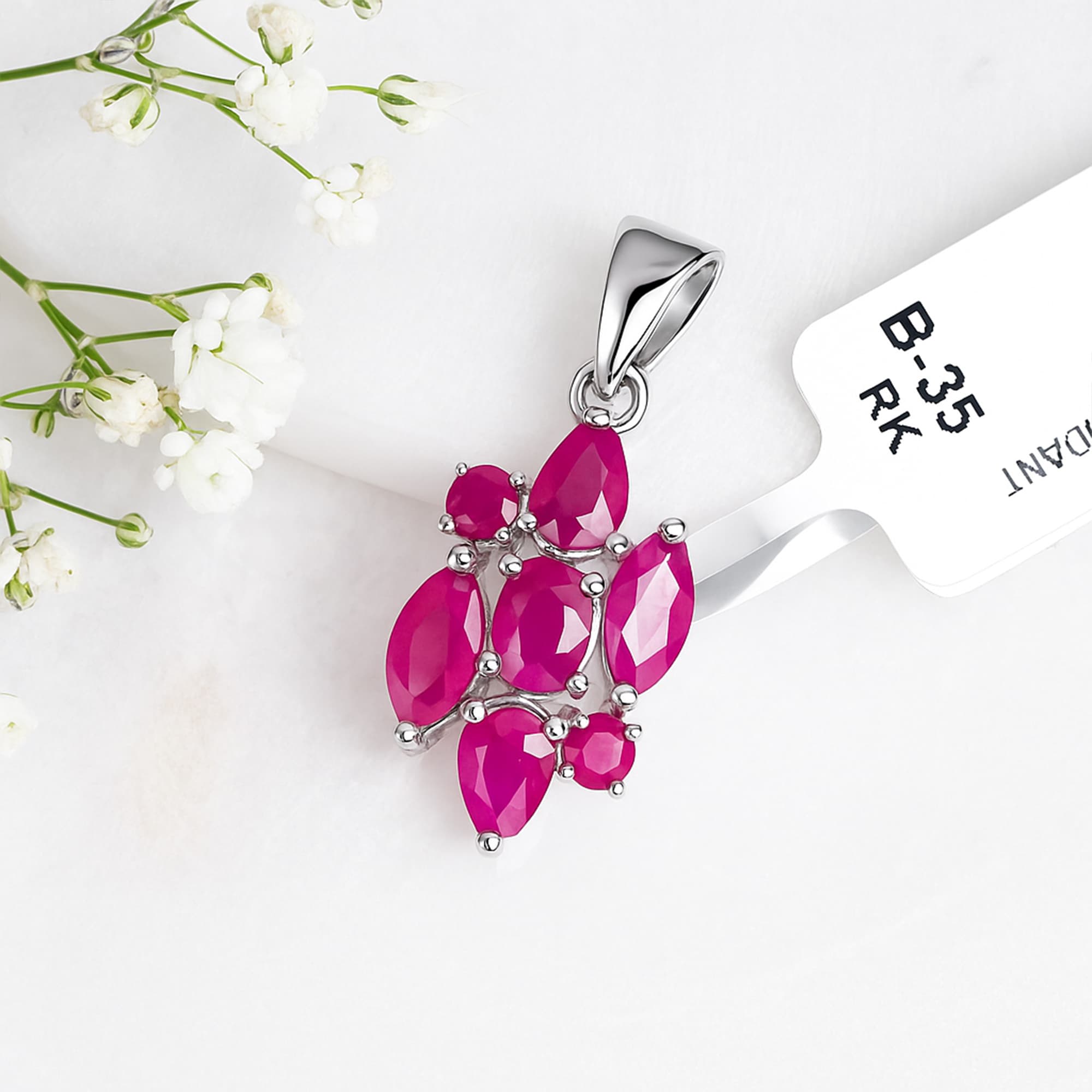 Ruby Whimsy Pendant alternate view