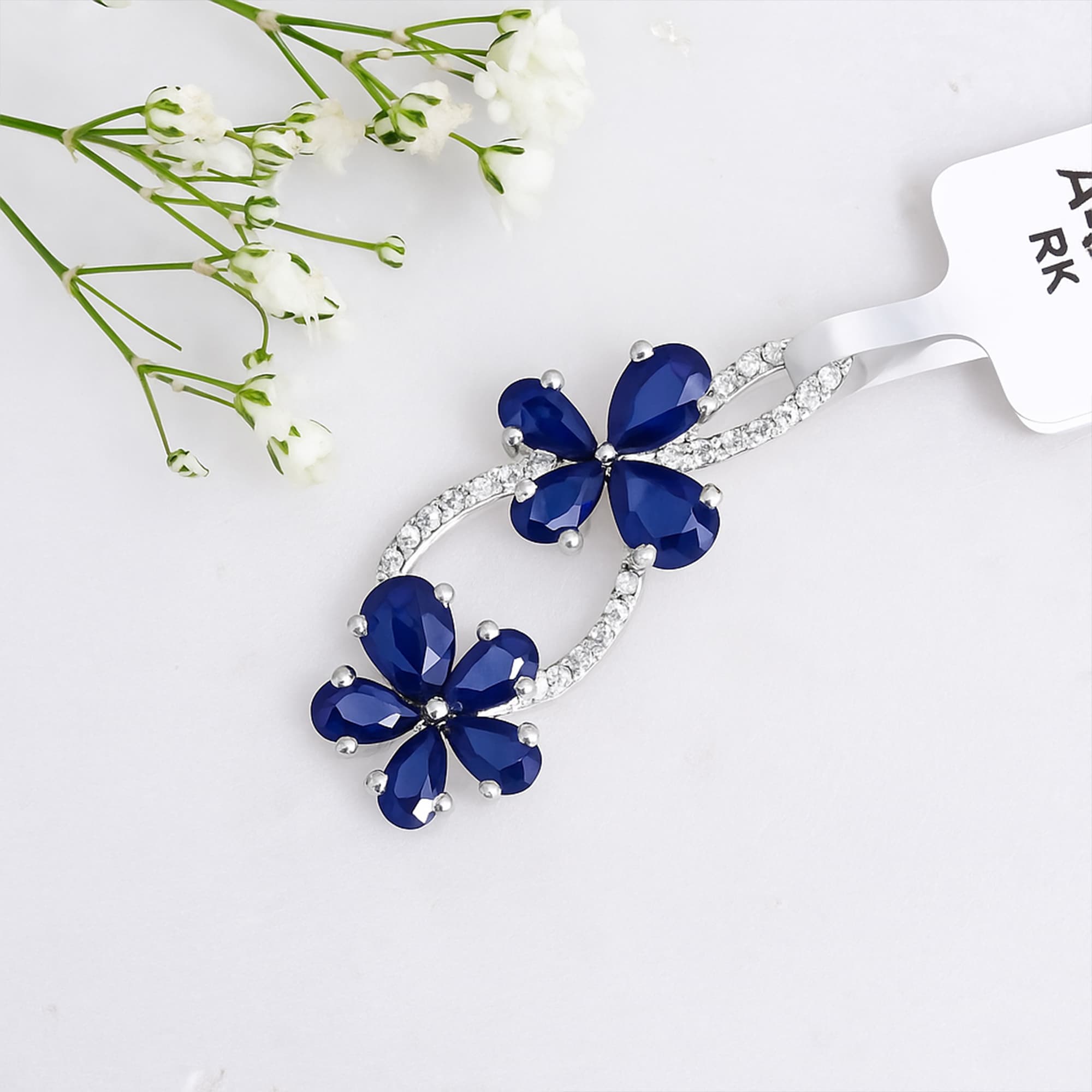 Sapphire Butterfly Pendant