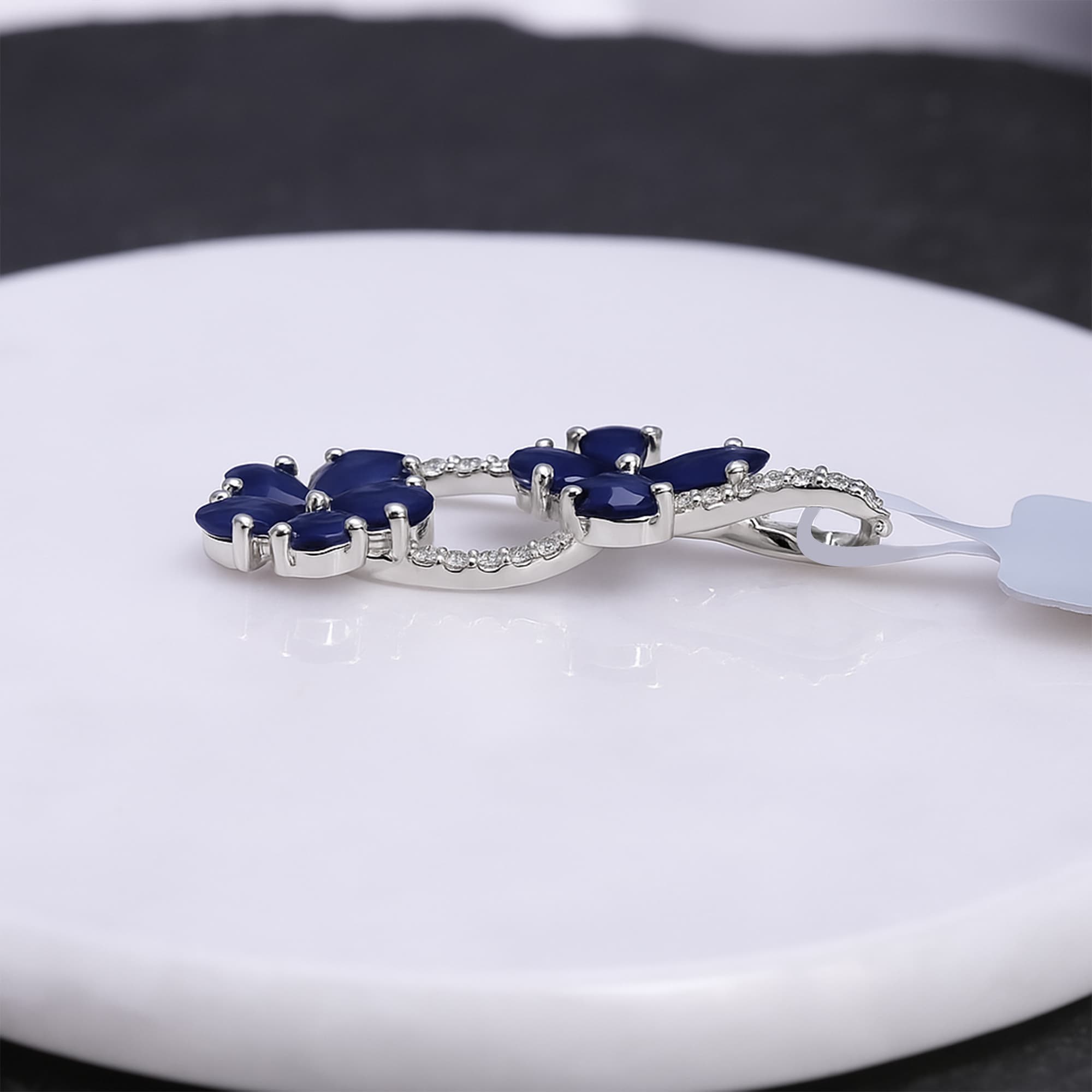 Sapphire Butterfly Pendant
