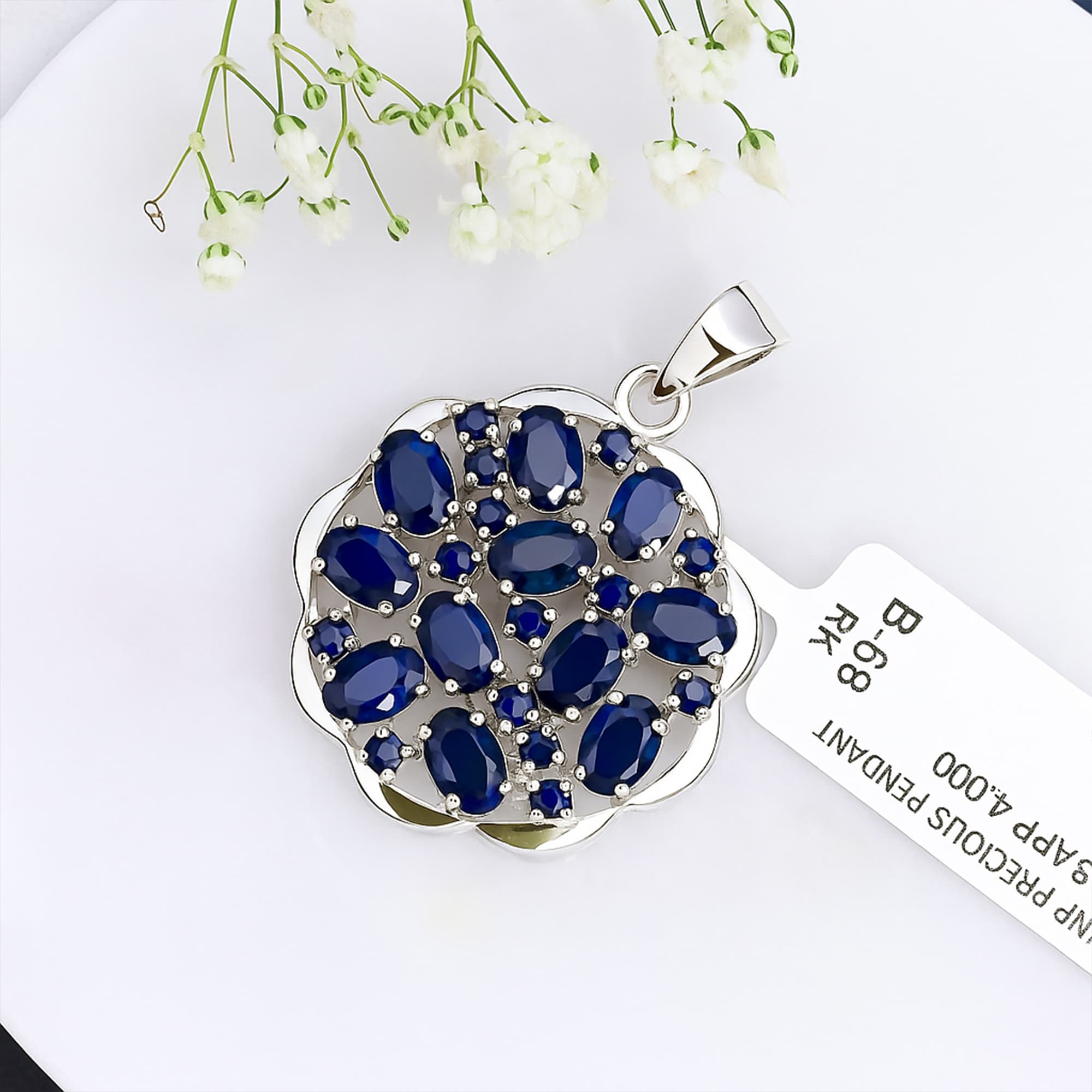 Sapphire Bloom Pendant