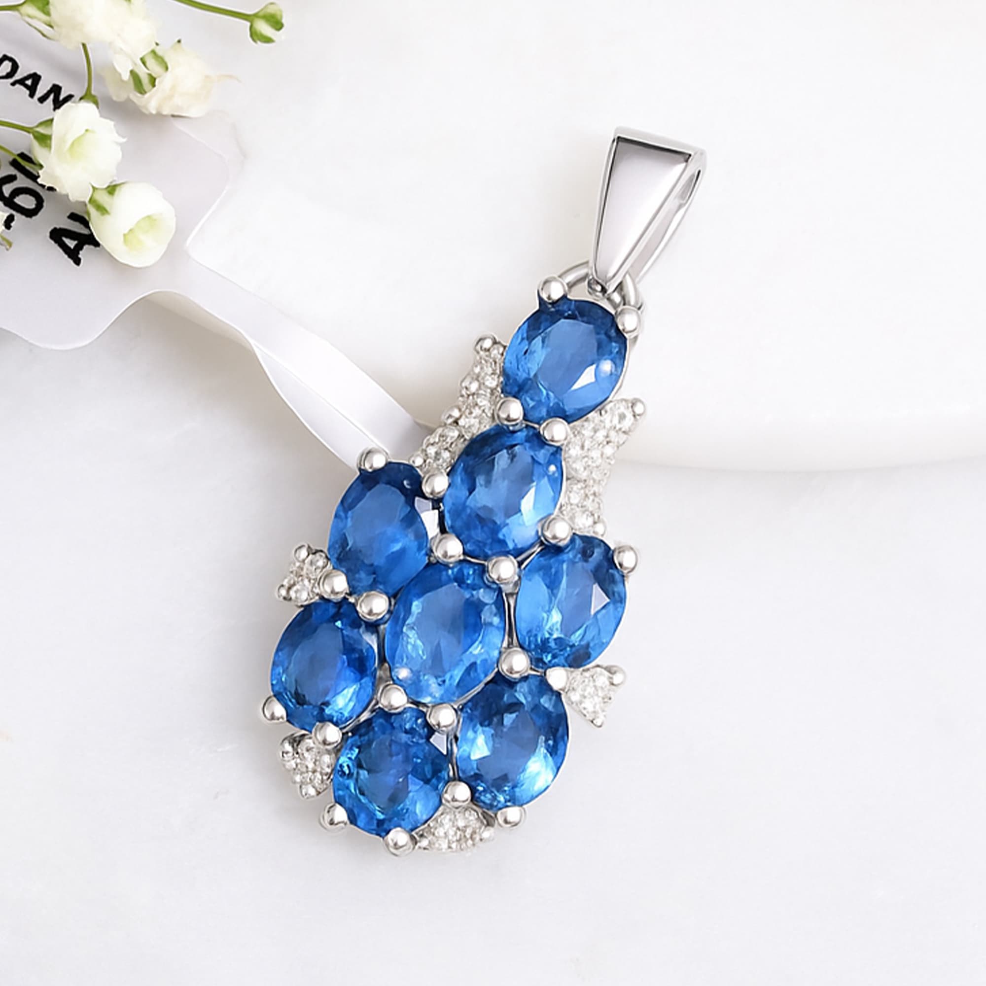 Sapphire Cascade Pendant
