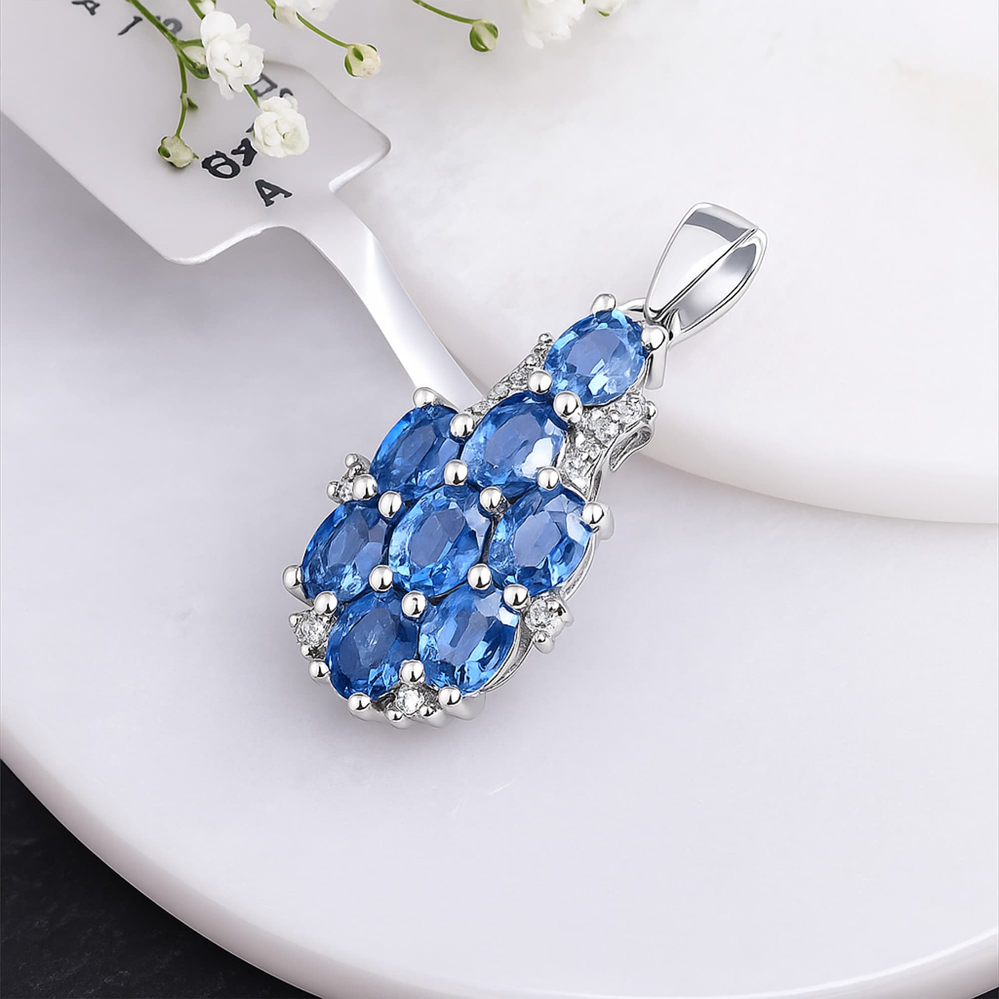 Sapphire Cascade Pendant alternate view