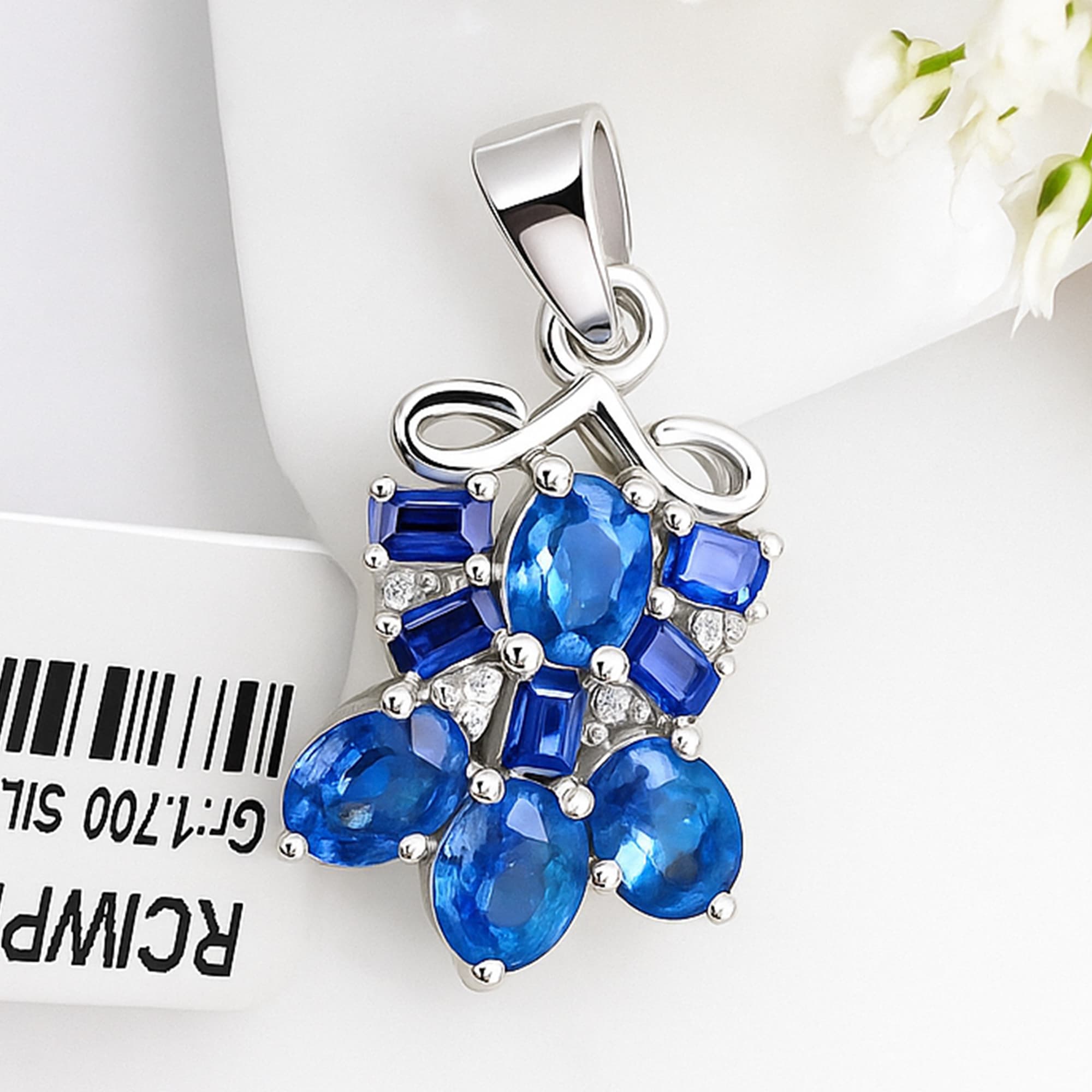 Sapphire Vine Pendant