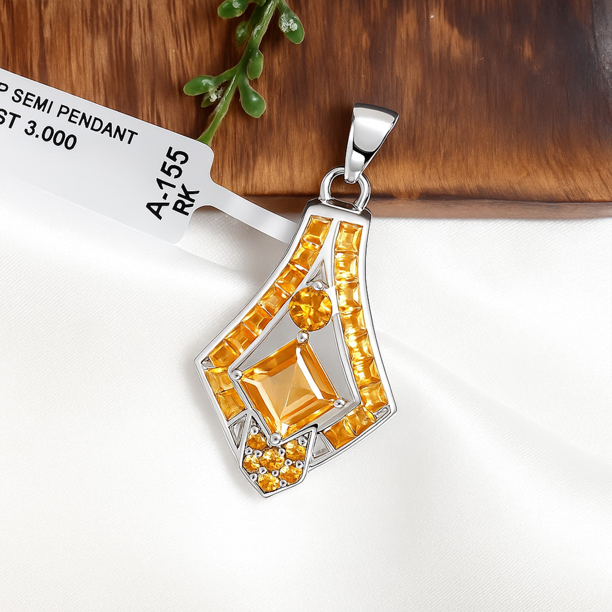 Golden Prism Pendant alternate view