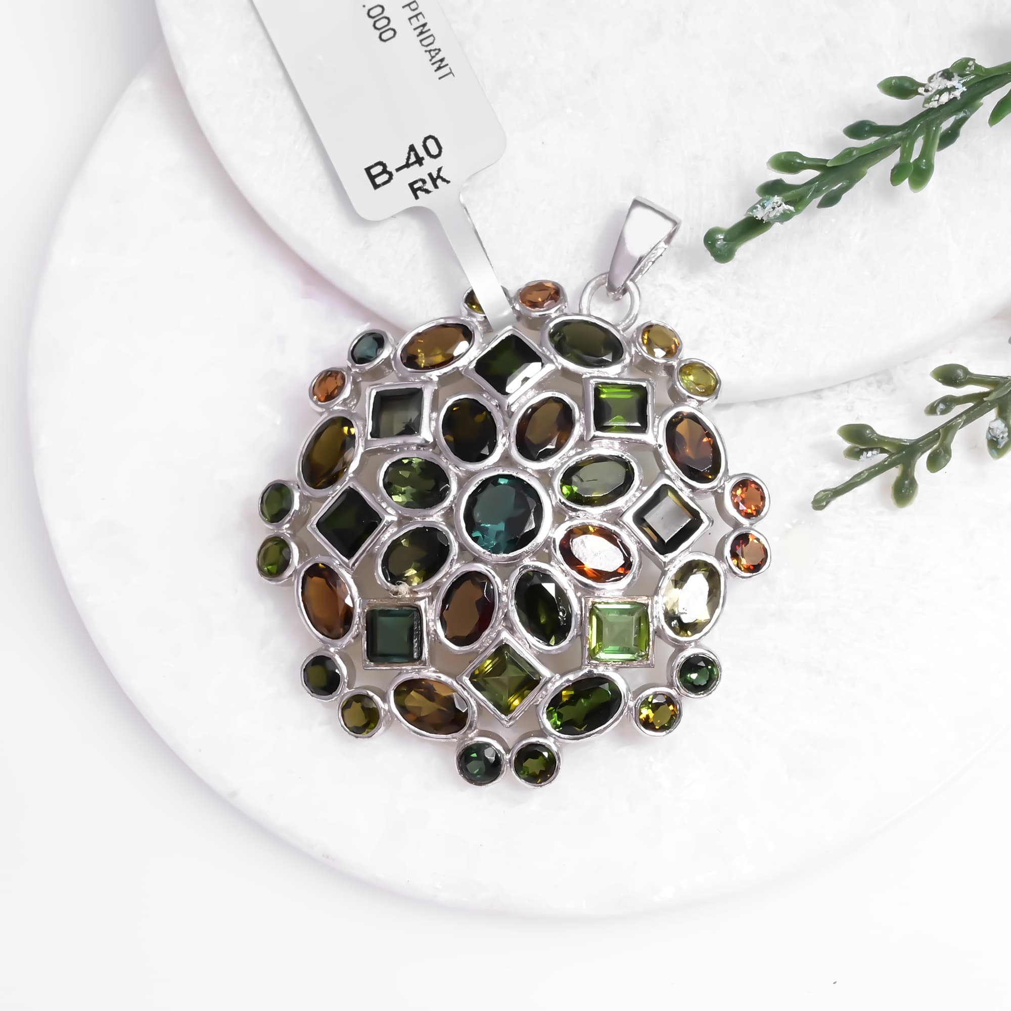 Tourmaline Tapestry Pendant alternate view
