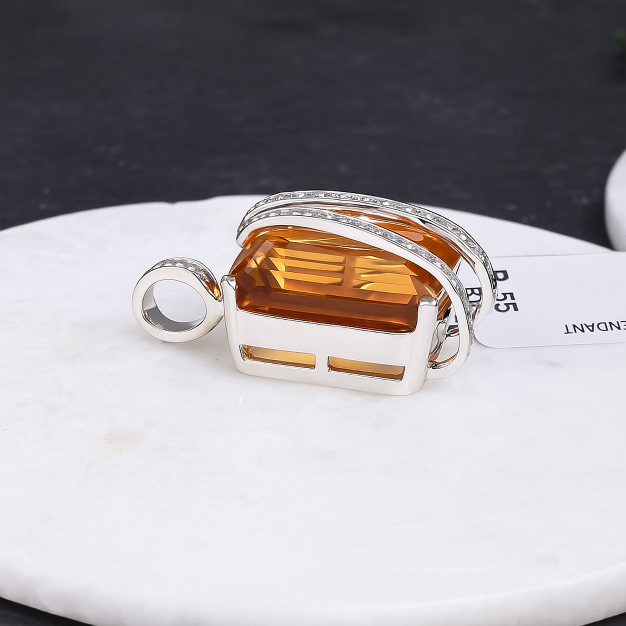 Amber Crown Pendant
