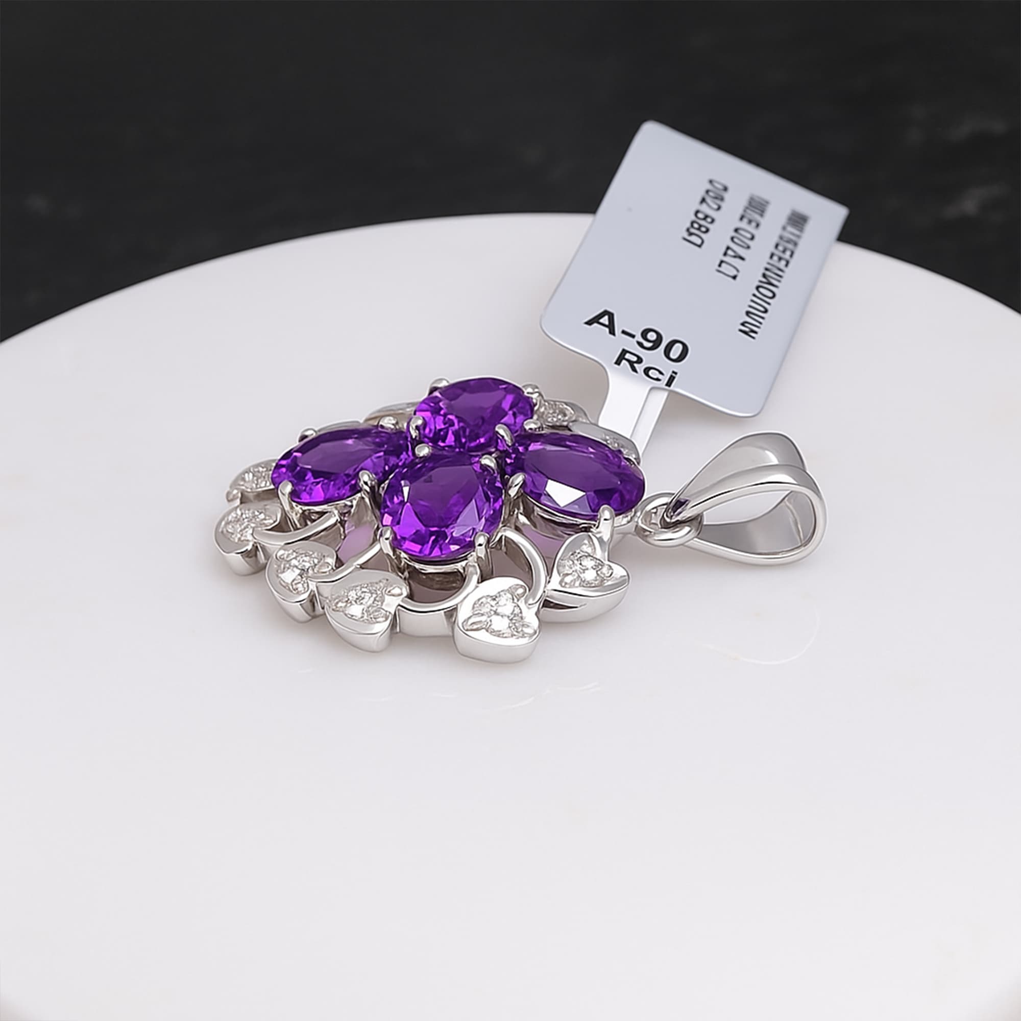 Amethyst Petal Pendant