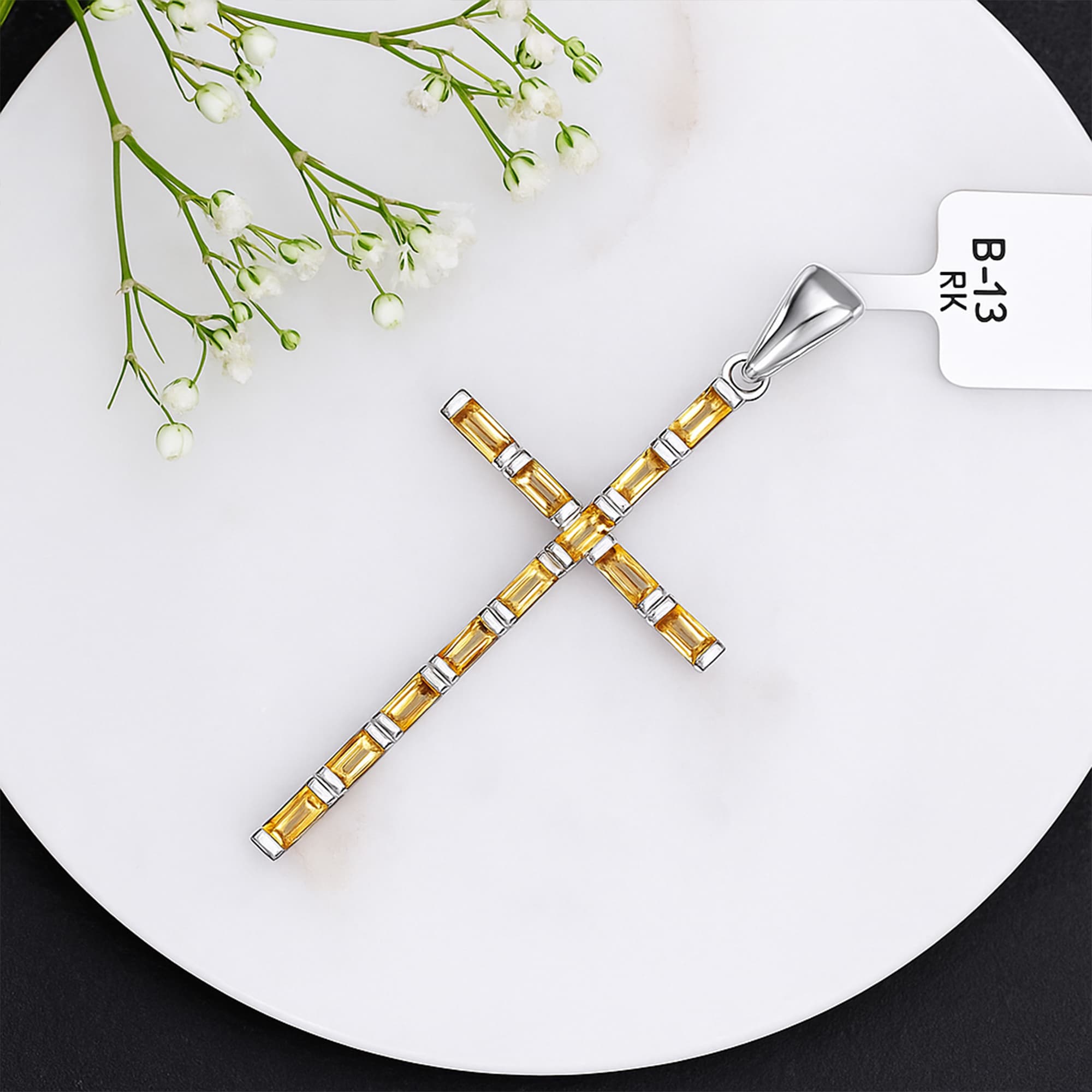 Golden Cross Pendant alternate view