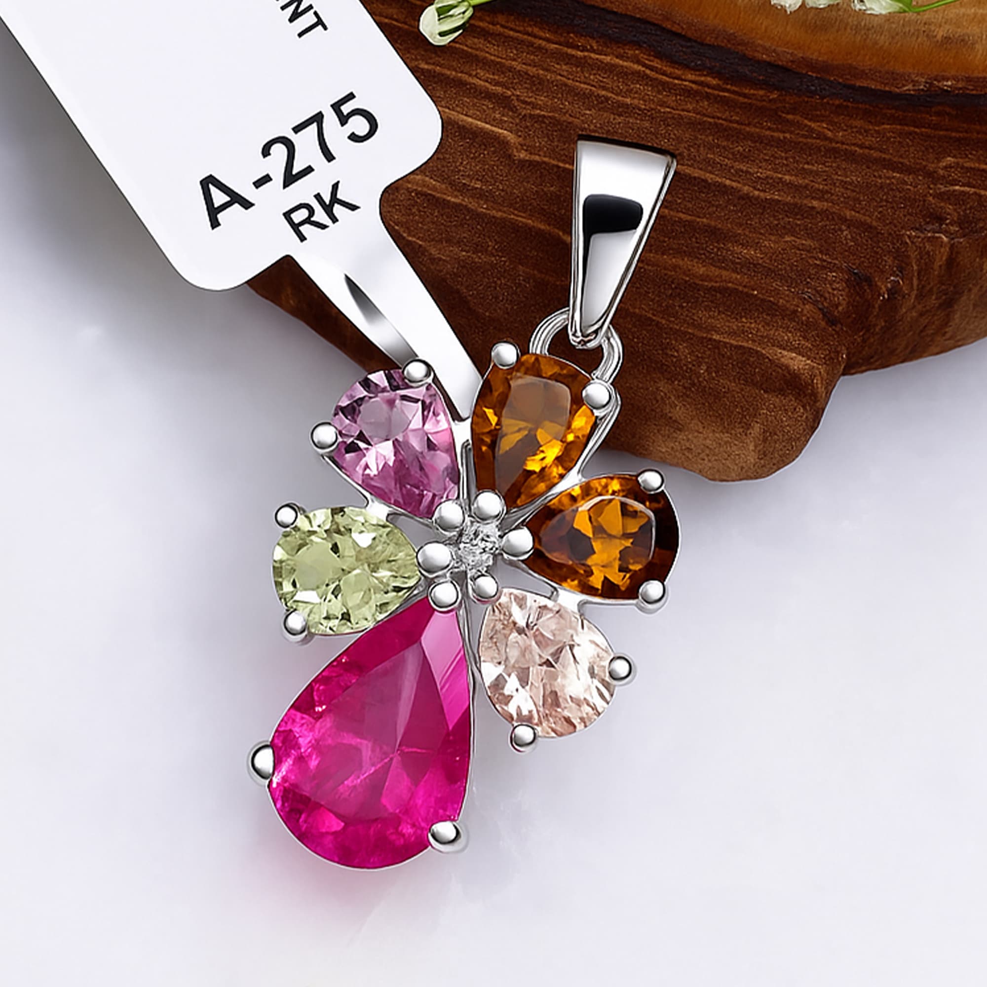 Tourmaline Butterfly Pendant
