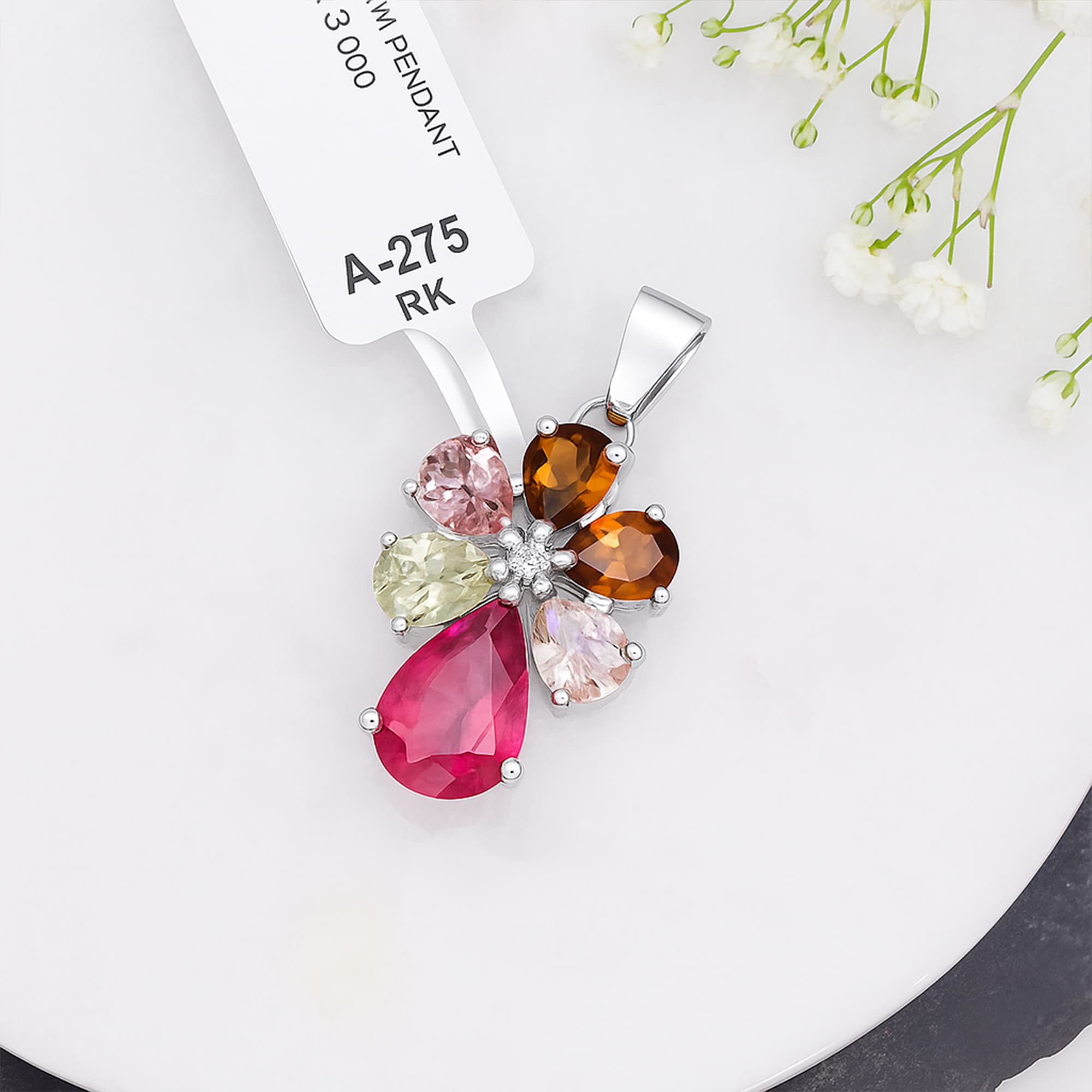 Tourmaline Butterfly Pendant alternate view