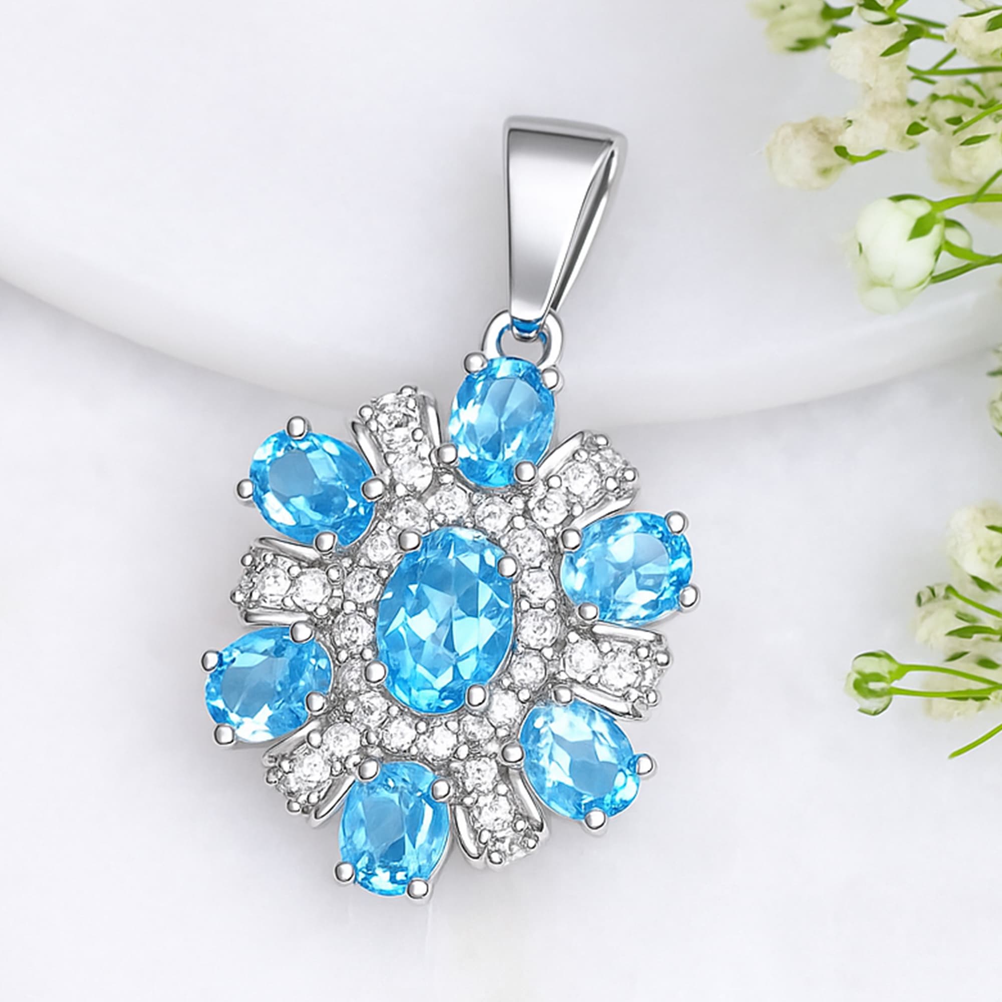 Azure Bloom Pendant