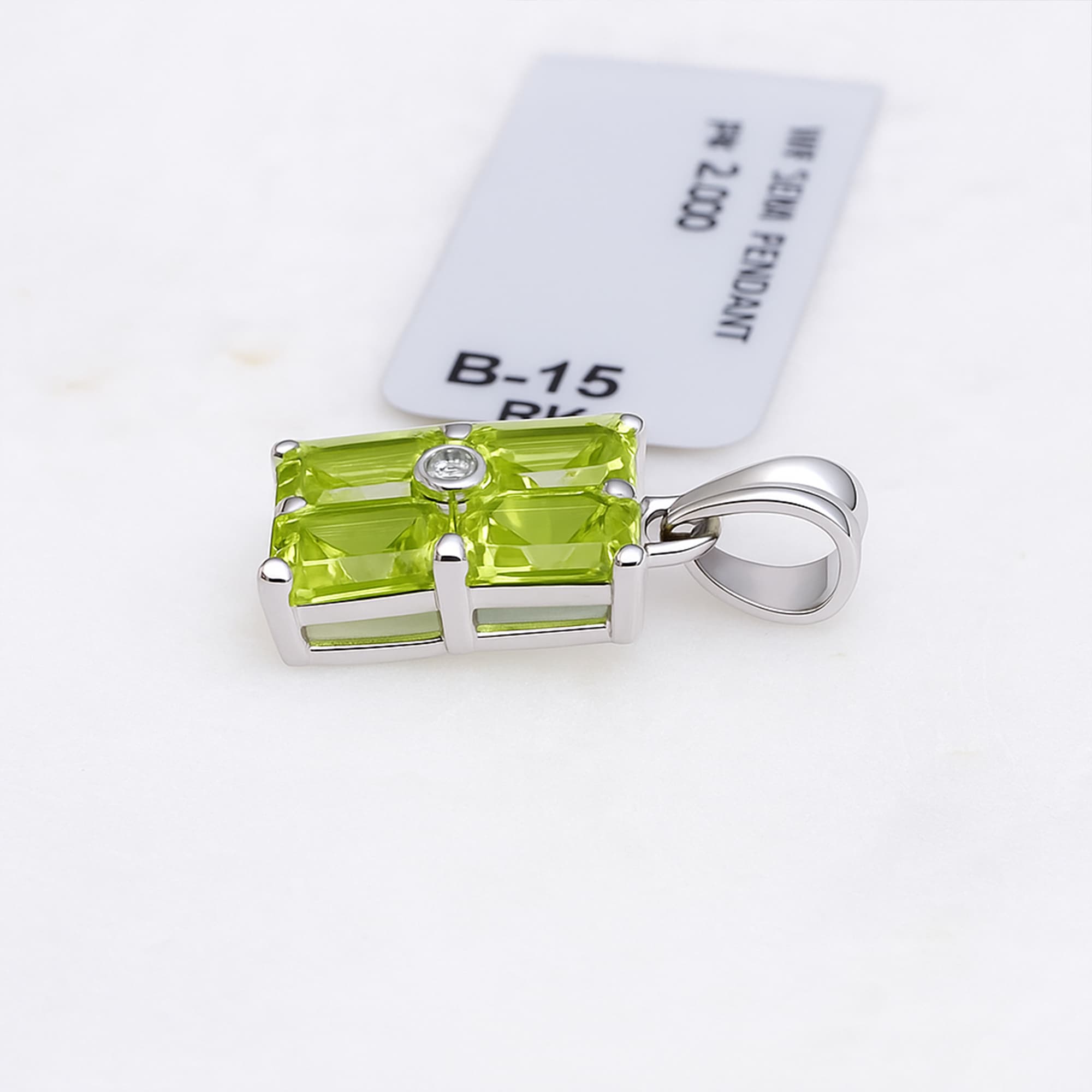 Verdant Luxe Peridot Mosaic Pendant