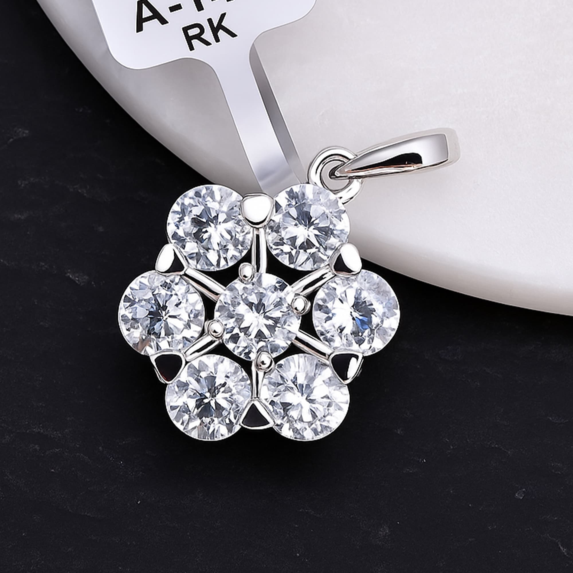 Crystal Bloom Aquamarine Cluster Pendant