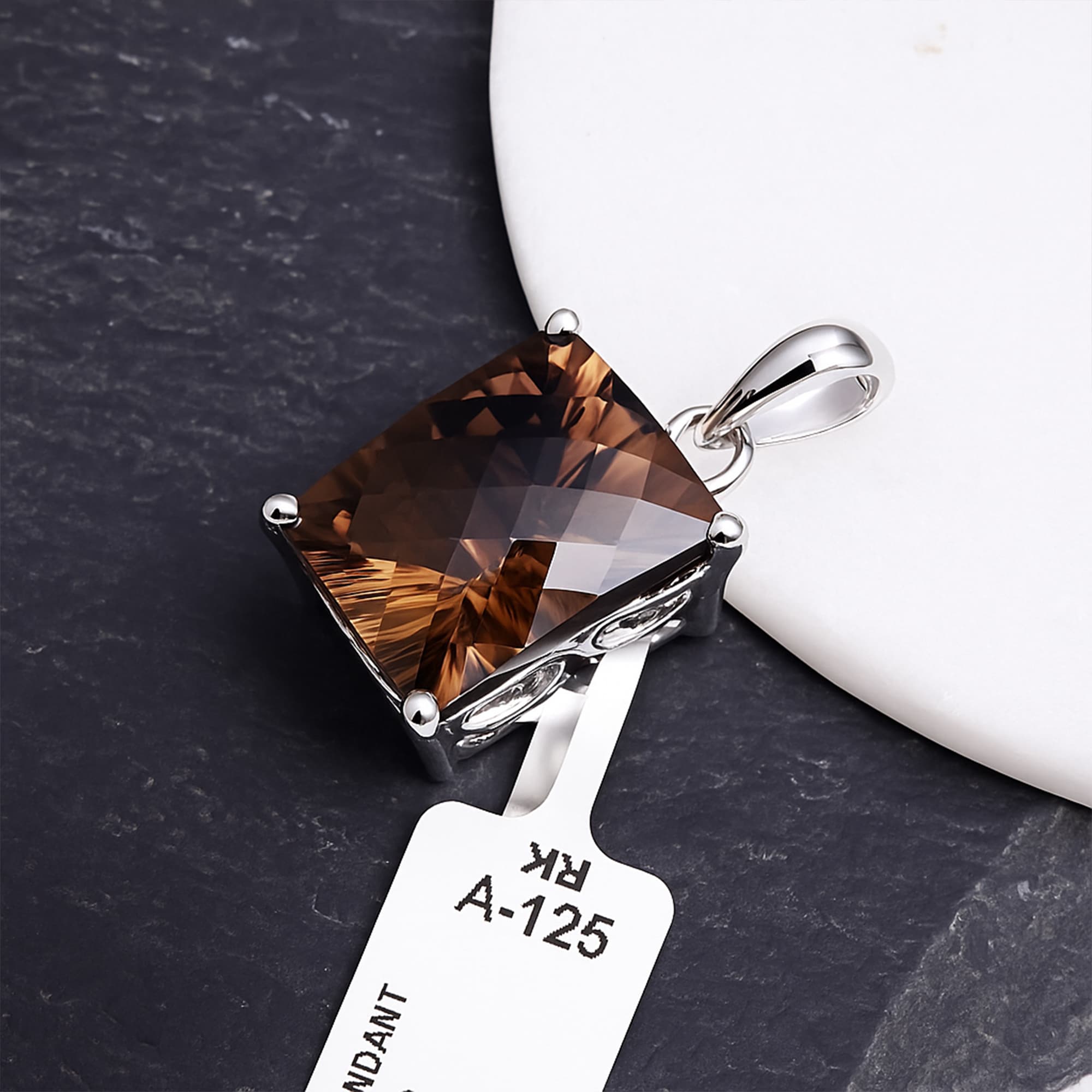 Midnight Majesty Smoky Quartz Pendant