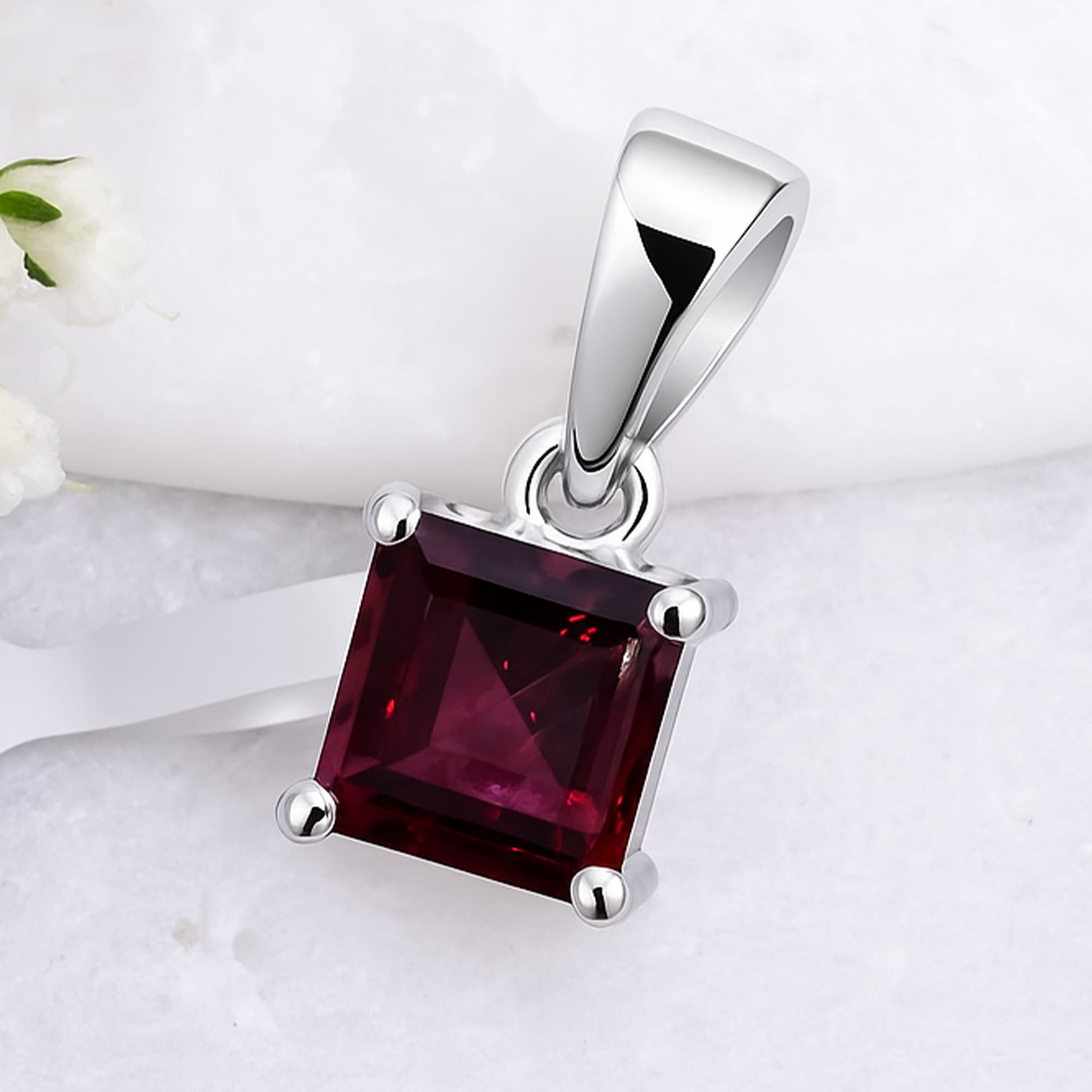 Crimson Crown Rubellite Solitaire Pendant