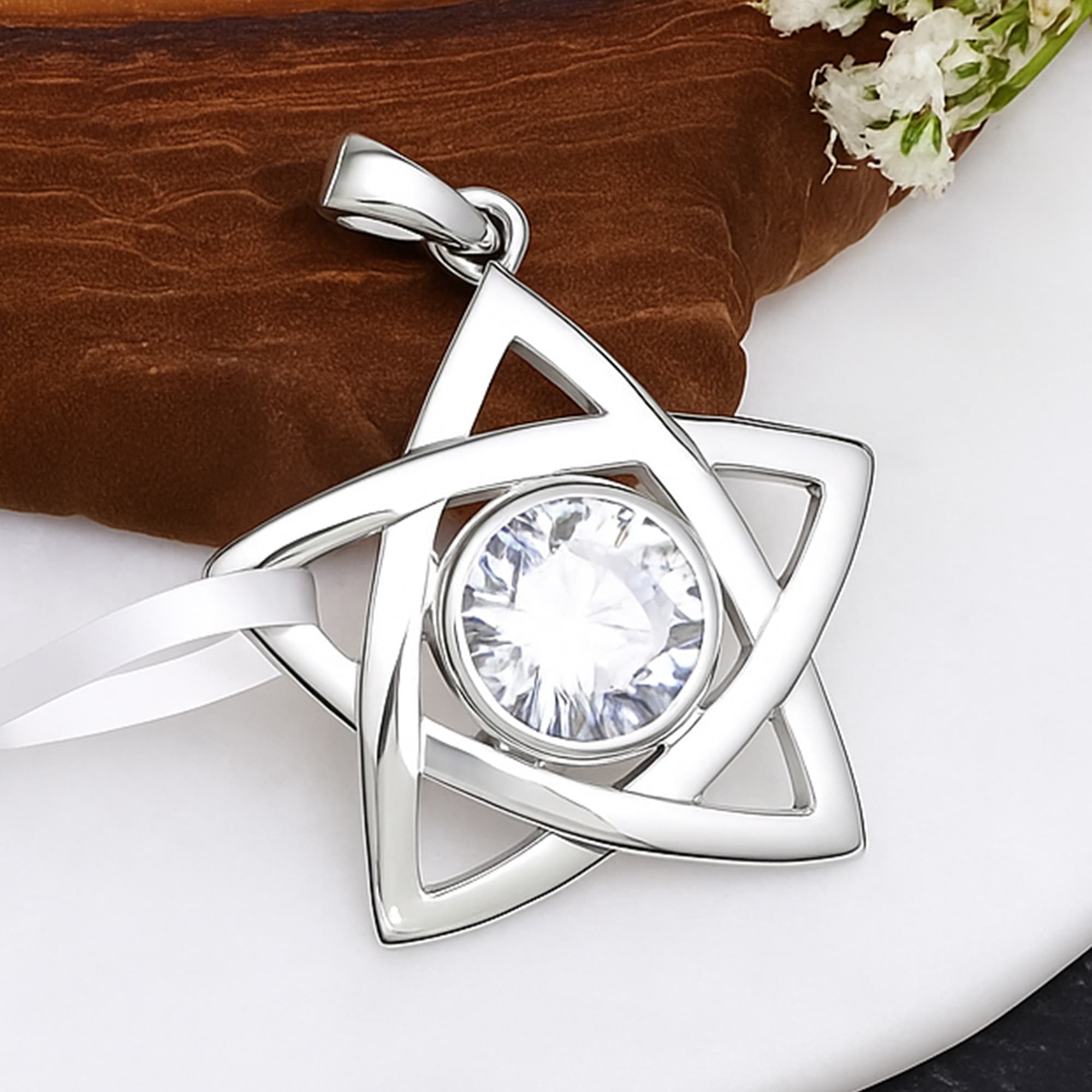 Celestial Star Moissanite Pendant