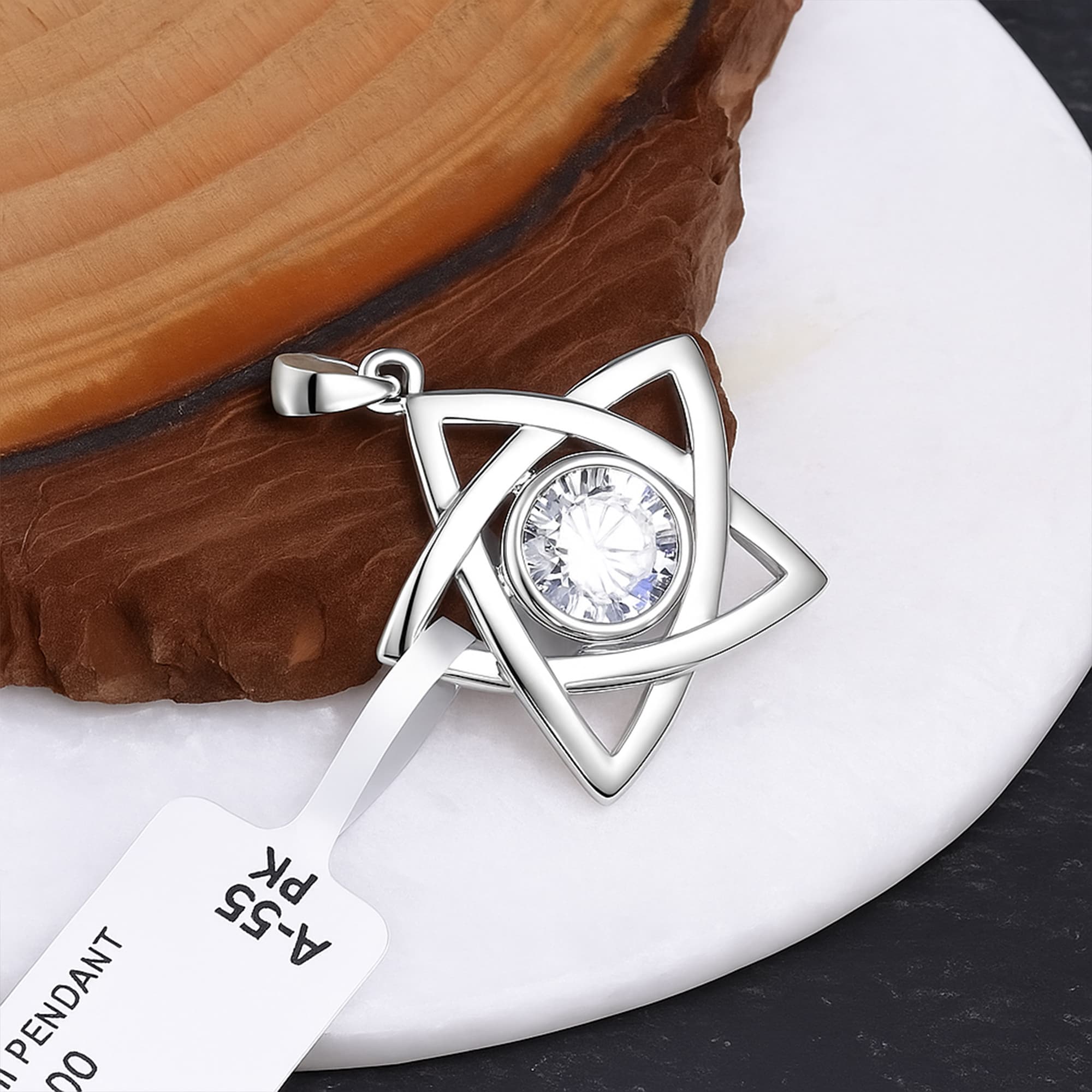Celestial Star Moissanite Pendant alternate view