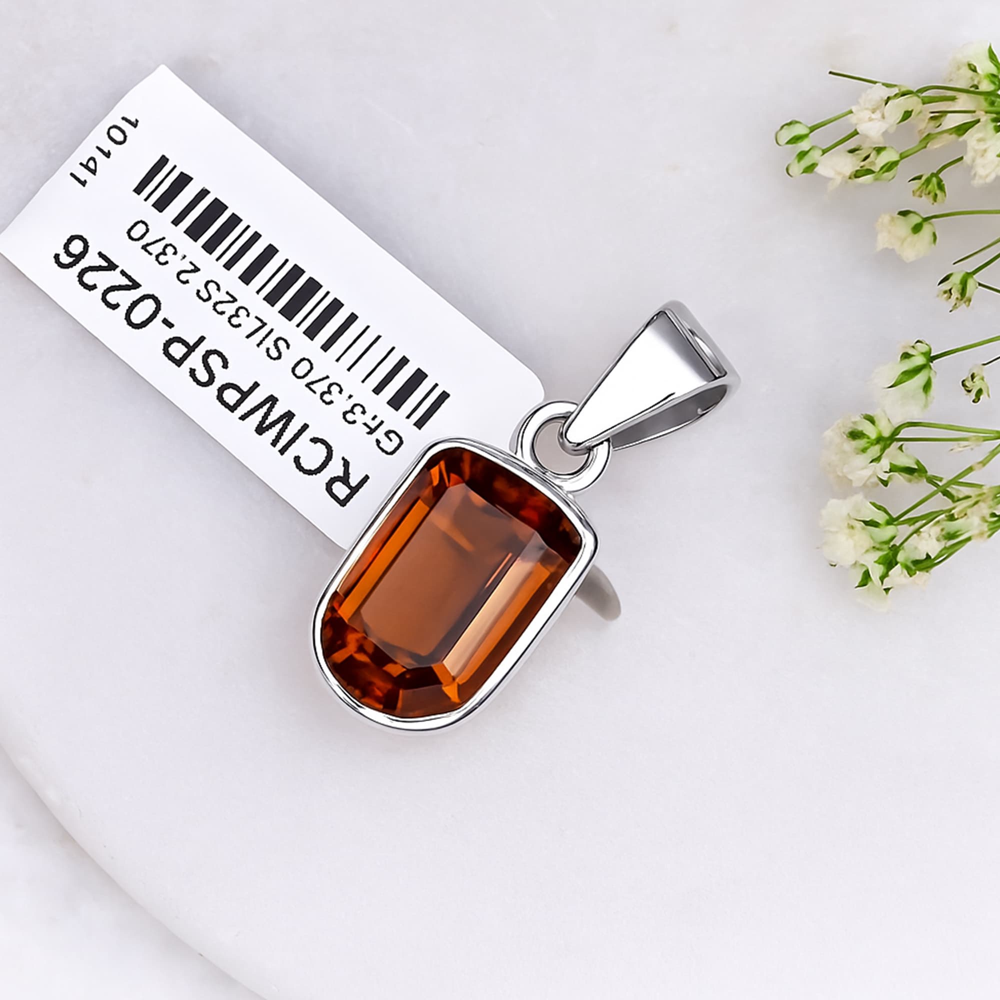 Cognac Glow Brandy Topaz Pendant