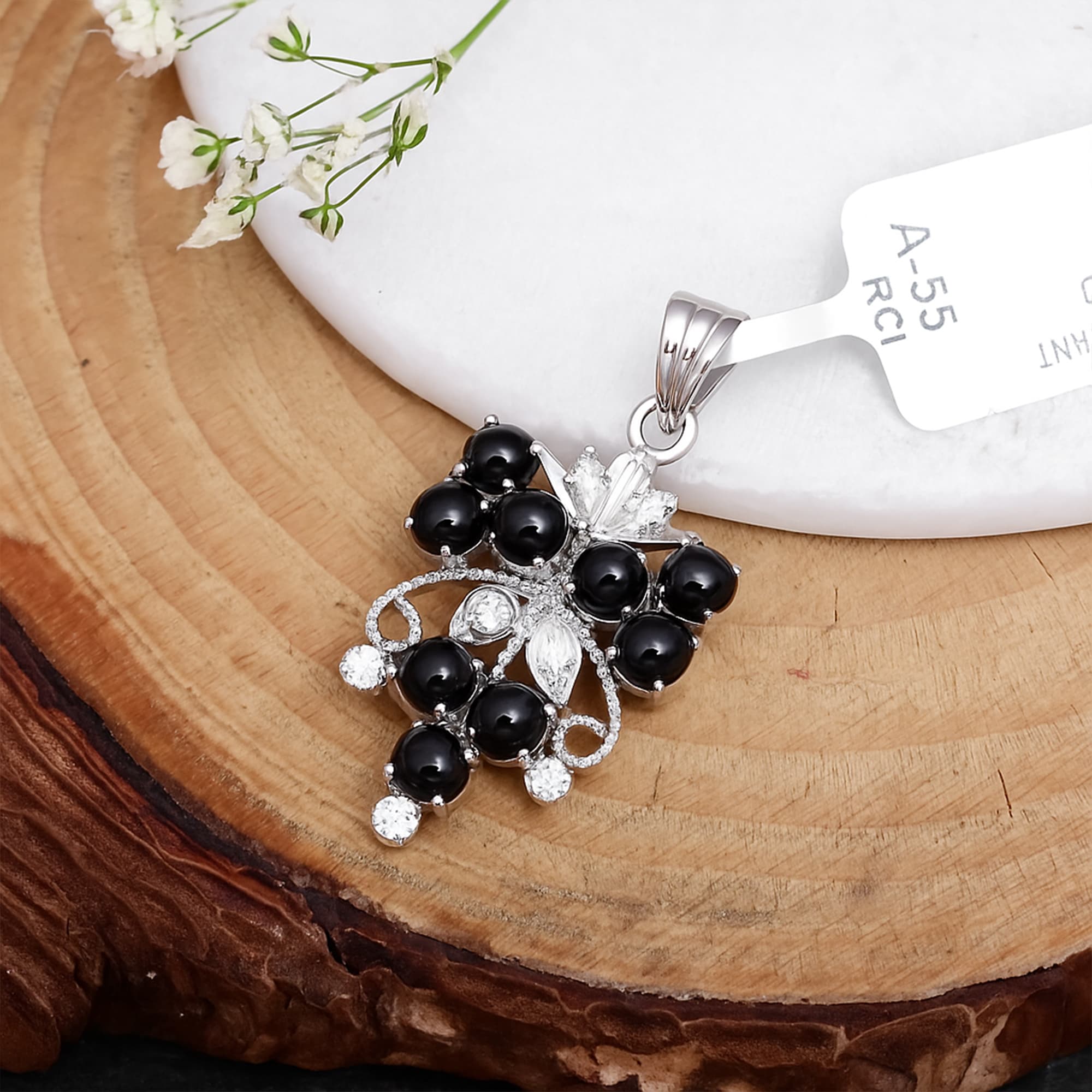 Midnight Vineyard Black Onyx Pendant alternate view