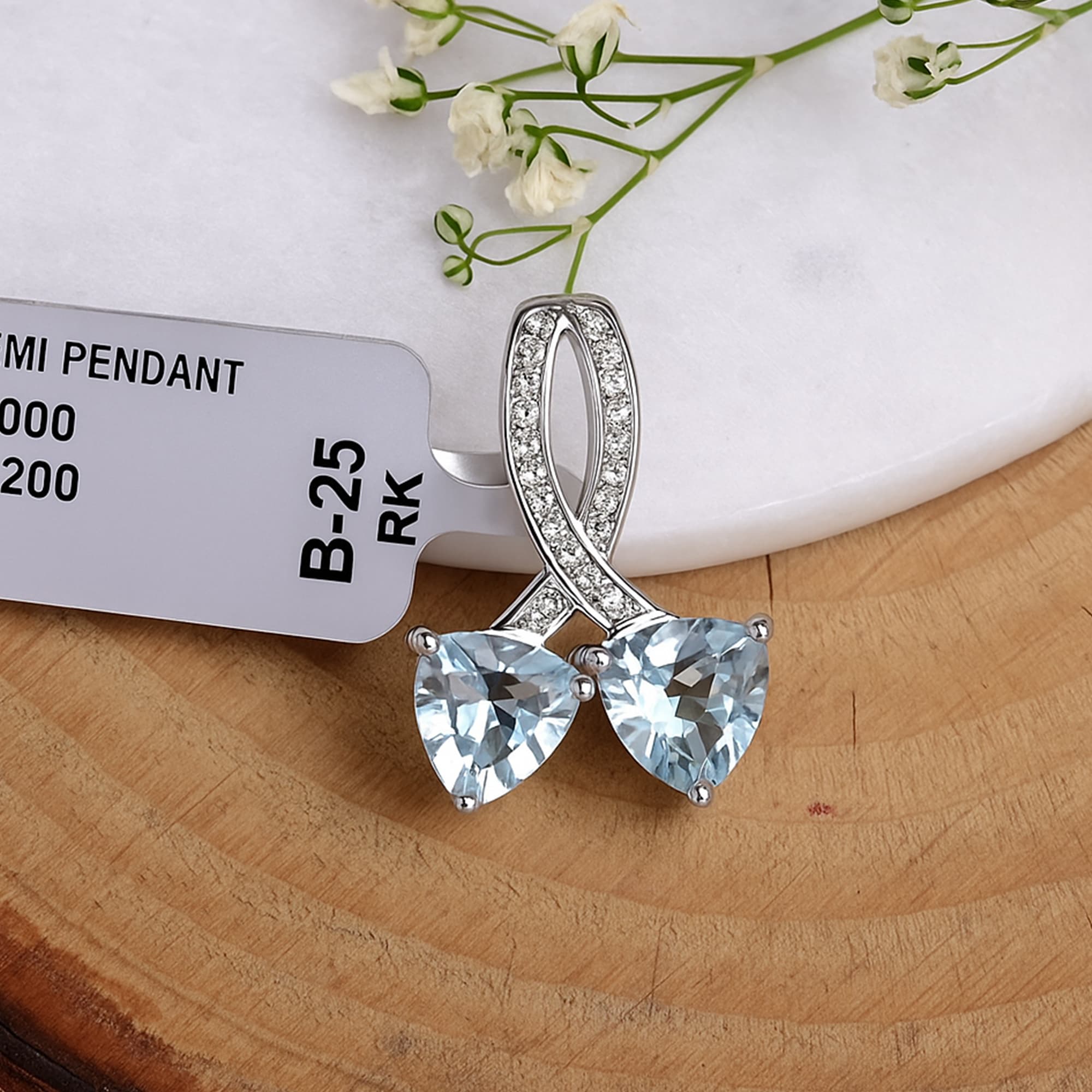 Ocean Breeze Aquamarine Infinity Pendant alternate view