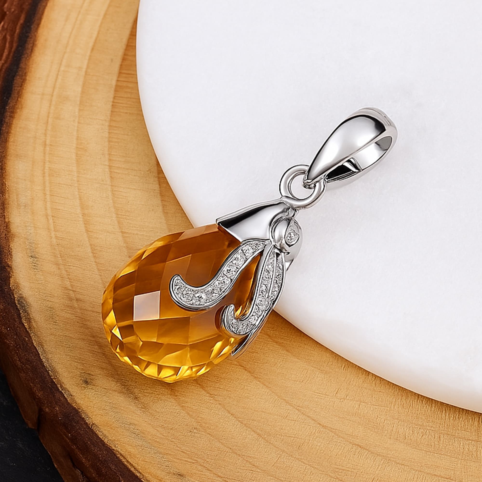 Golden Dew Citrine Designer Pendant