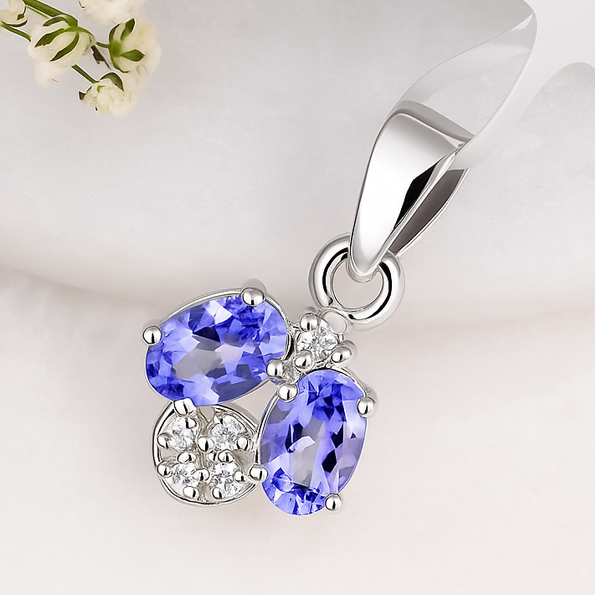 Twilight Tanzanite Blossom Pendant