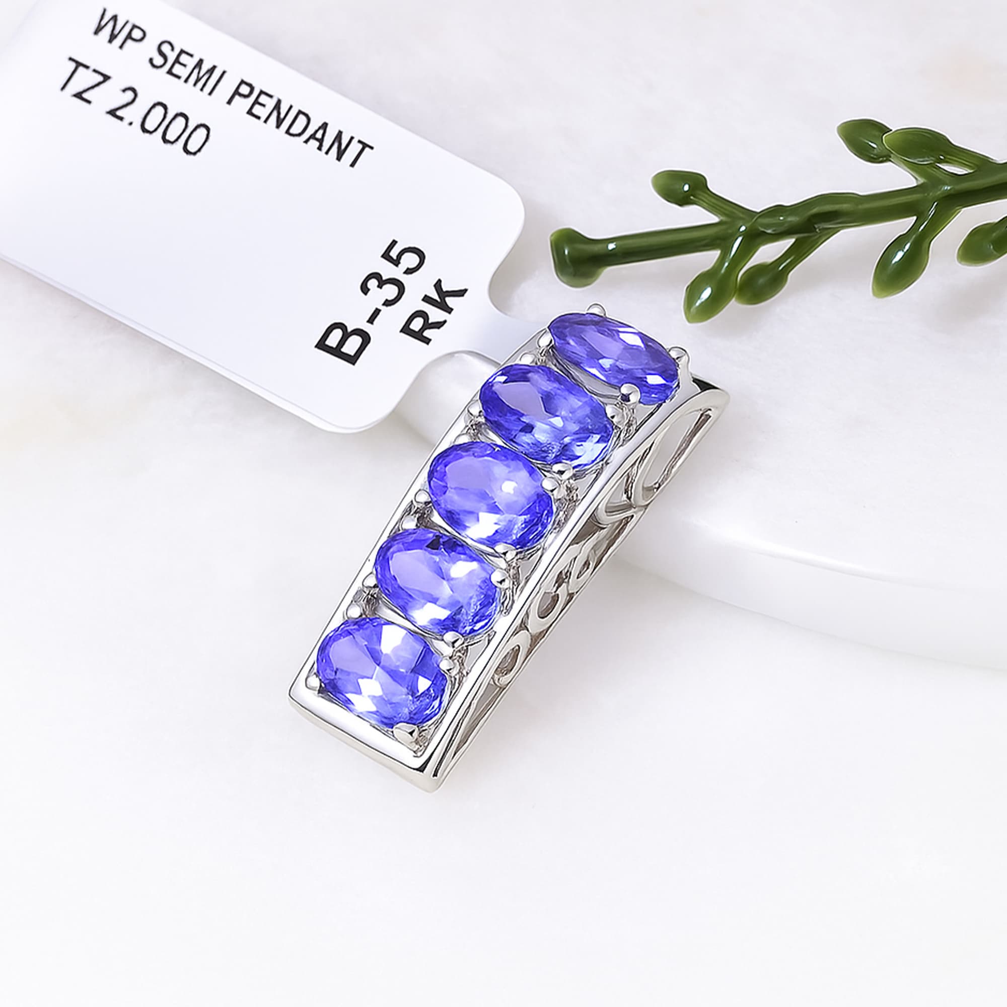 Tanzanite Harmony Bar Pendant alternate view