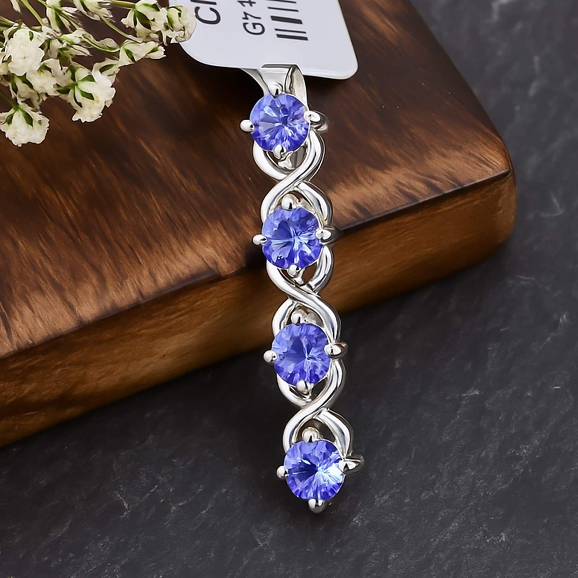 Infinity Tanzanite Cascade Pendant