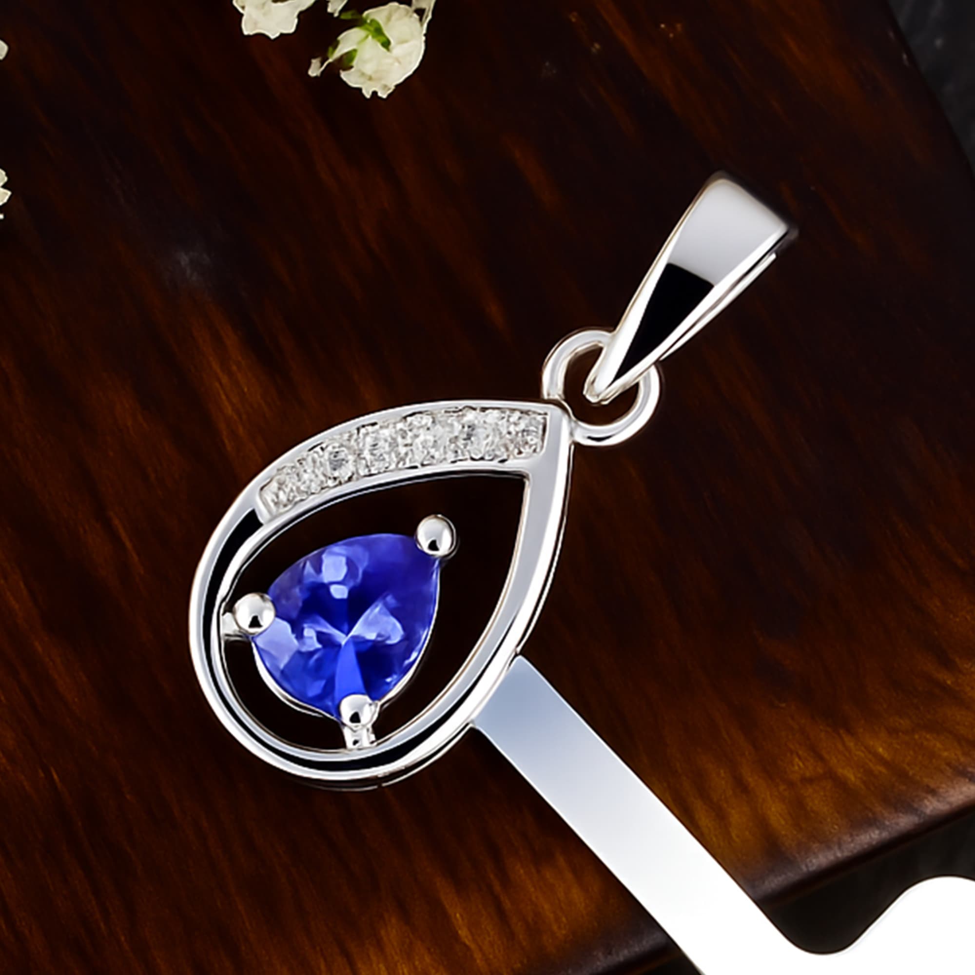 Celestial Tanzanite Teardrop Pendant