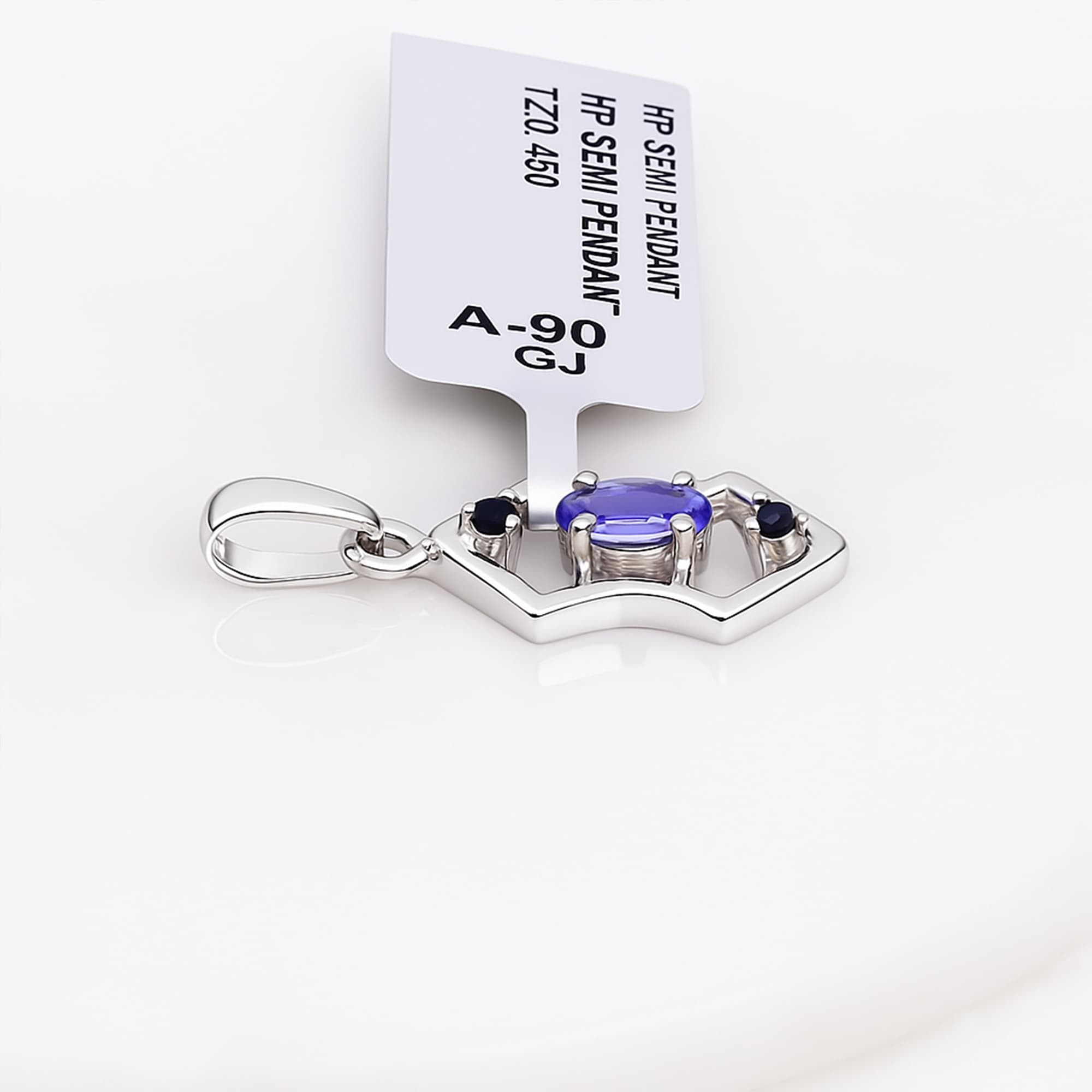 Geometric Tanzanite Frame Pendant