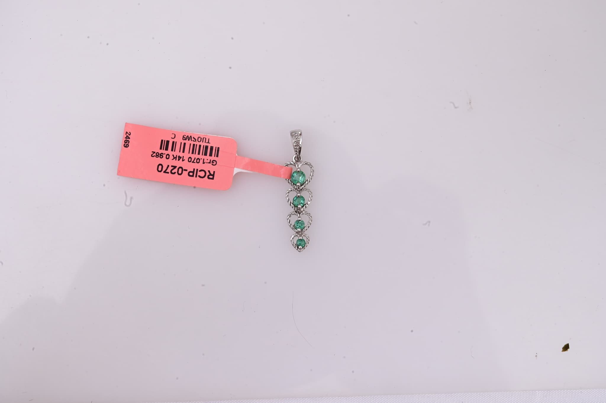 Emerald Heart Cascade Pendant