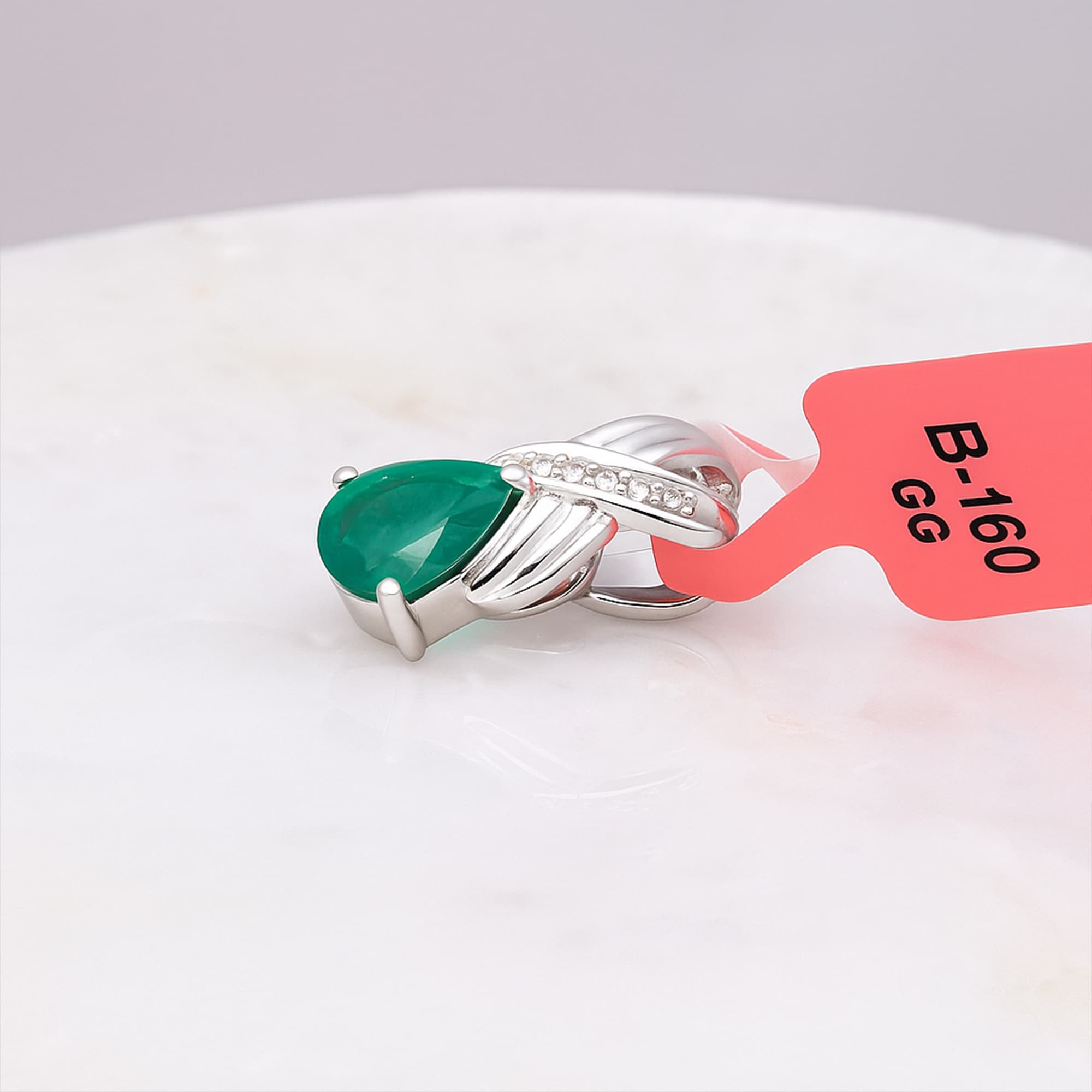 Emerald Dewdrop Elegance Pendant