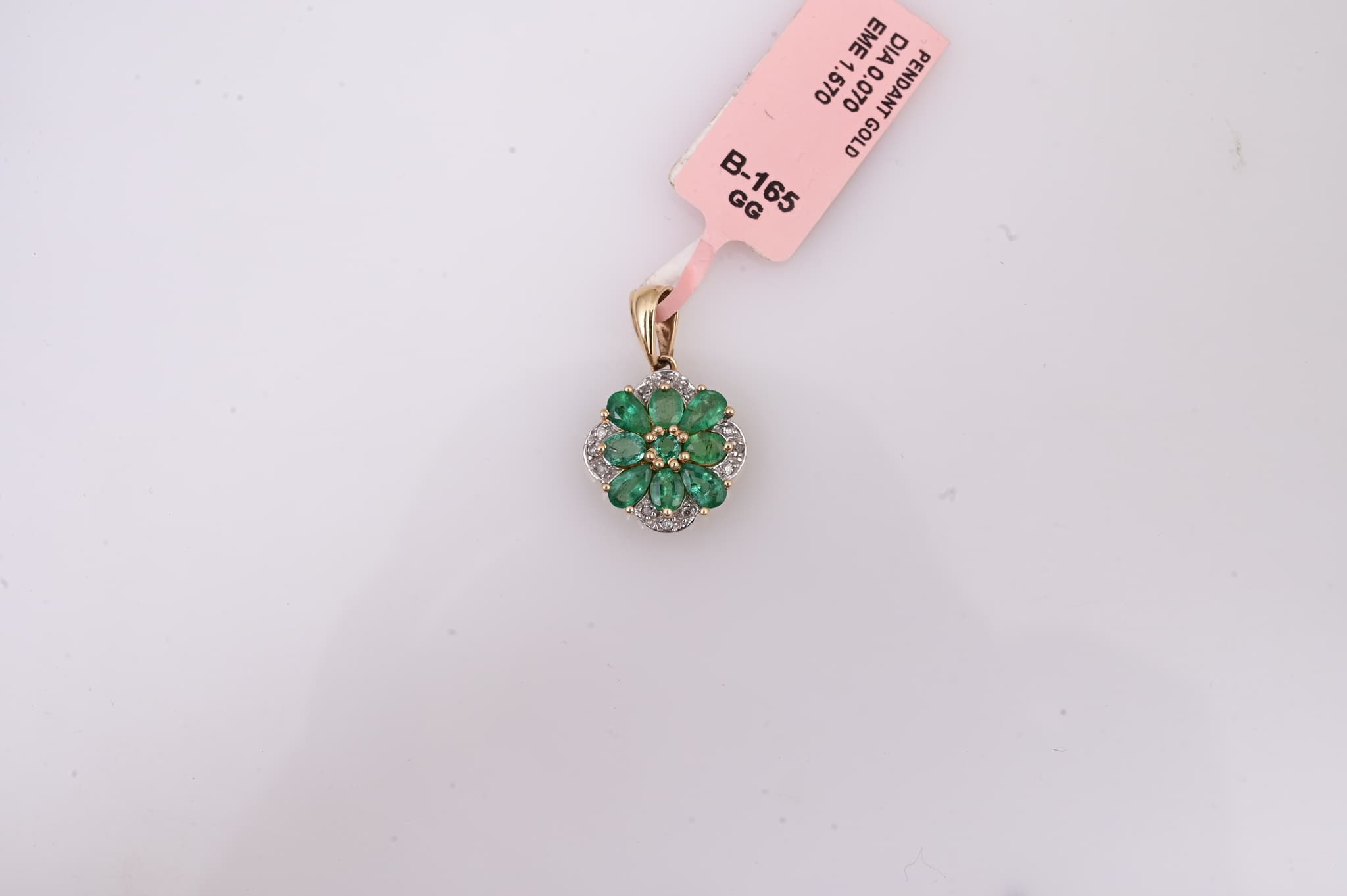 Emerald Bloom Diamond Pendant