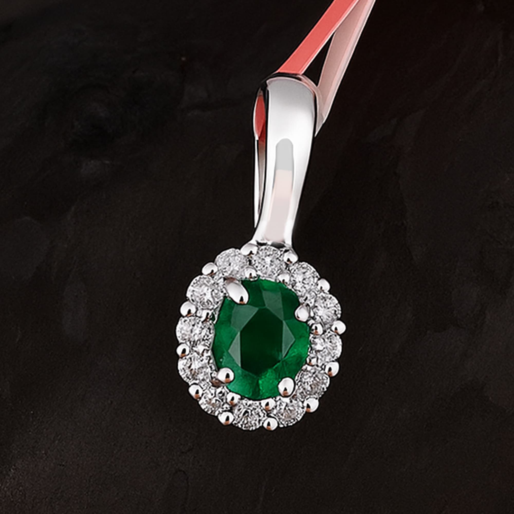 Emerald Halo Spark Pendant