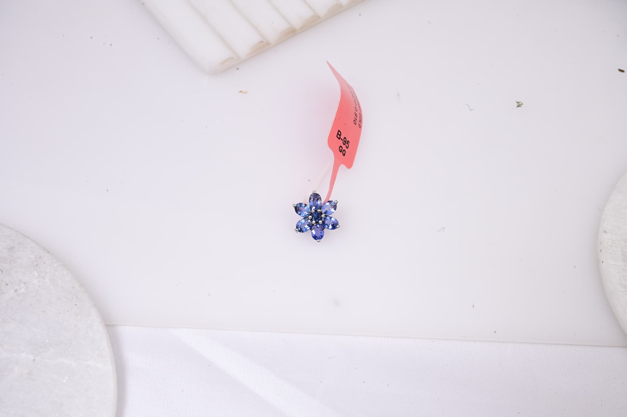 Blue Sapphire Blossom Pendant