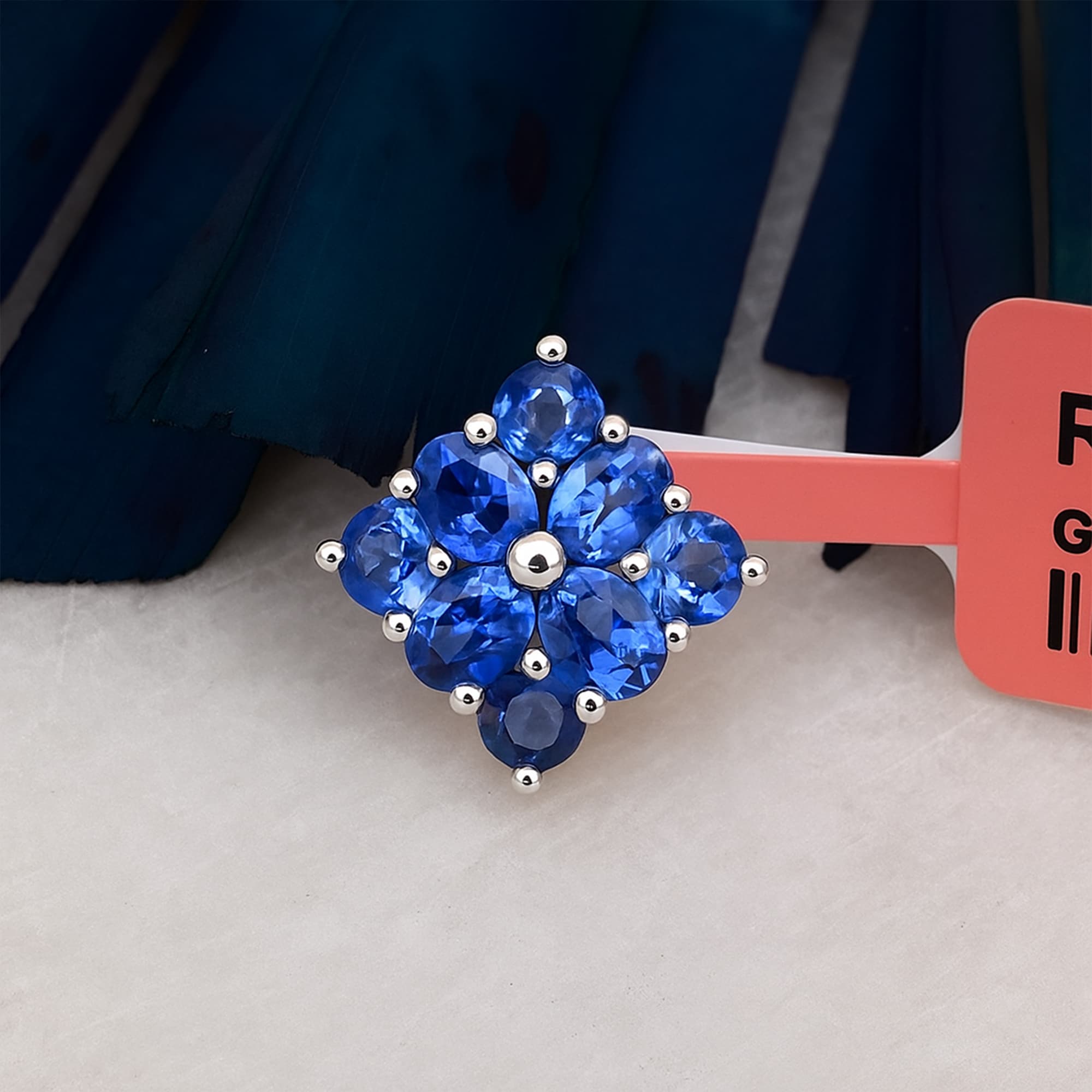 Celestial Sapphire Blossom Pendant